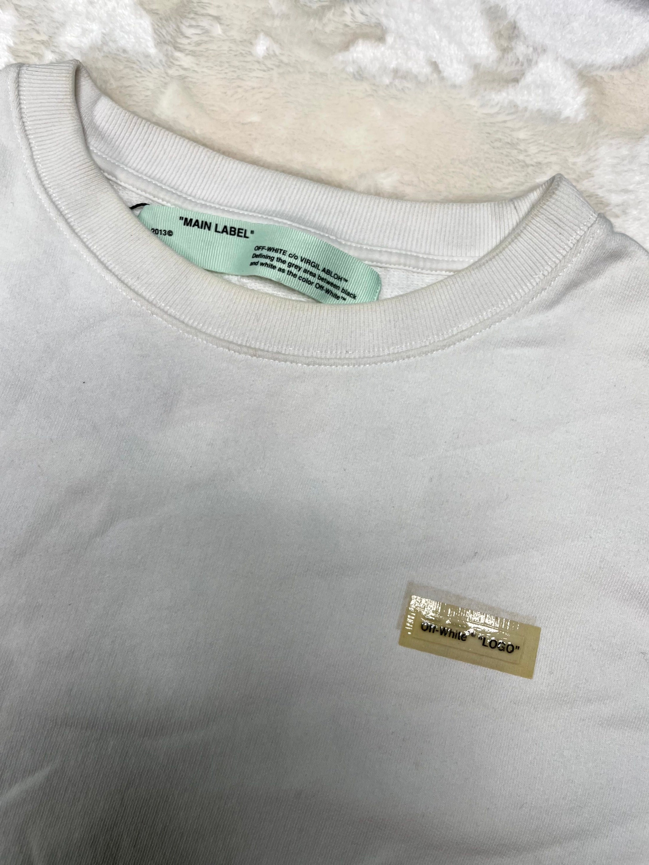 Off-White Small Logo White Crewneck
