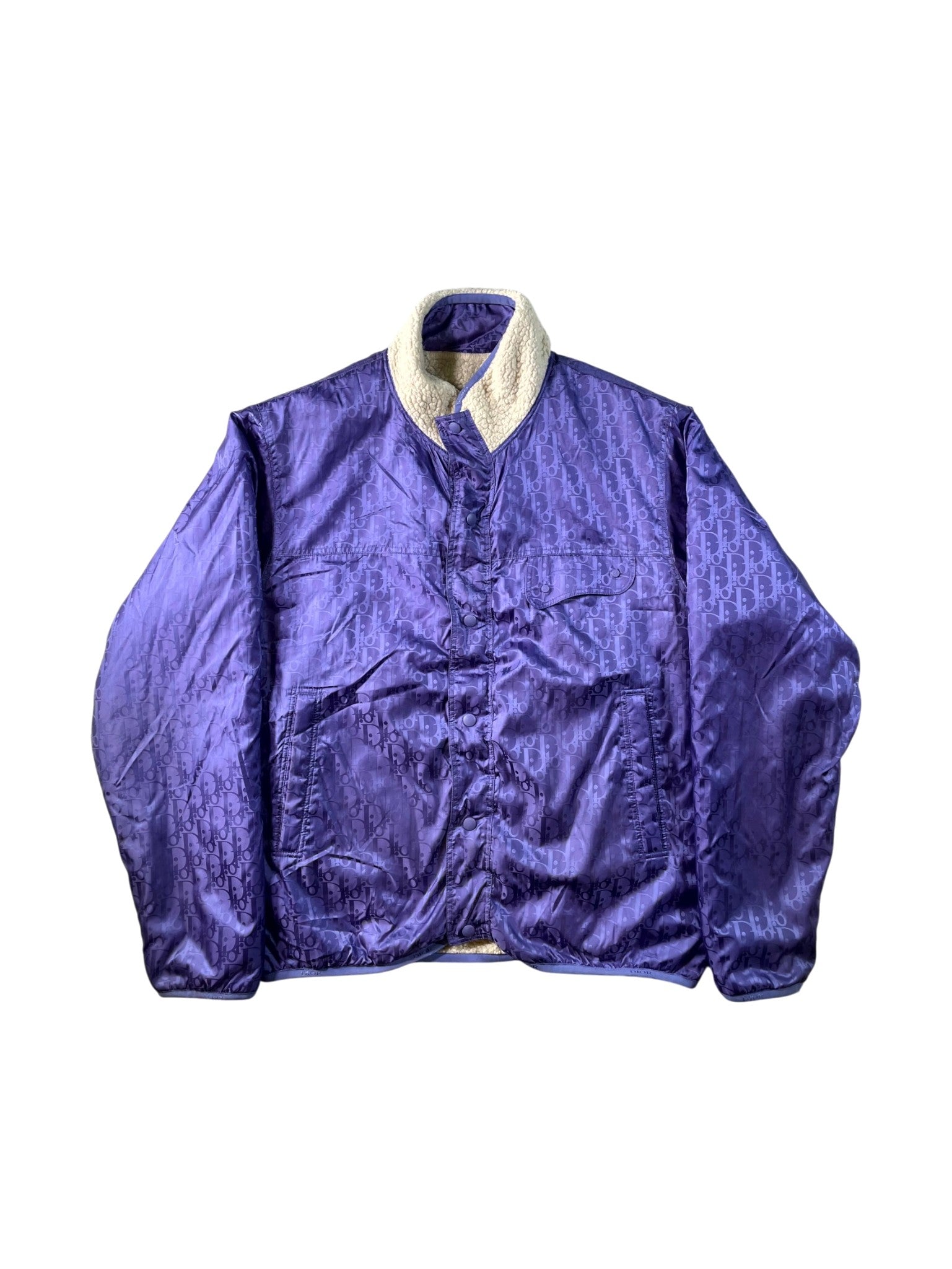 Dior "Oblique Sherpa Fleece" Purple Jacket