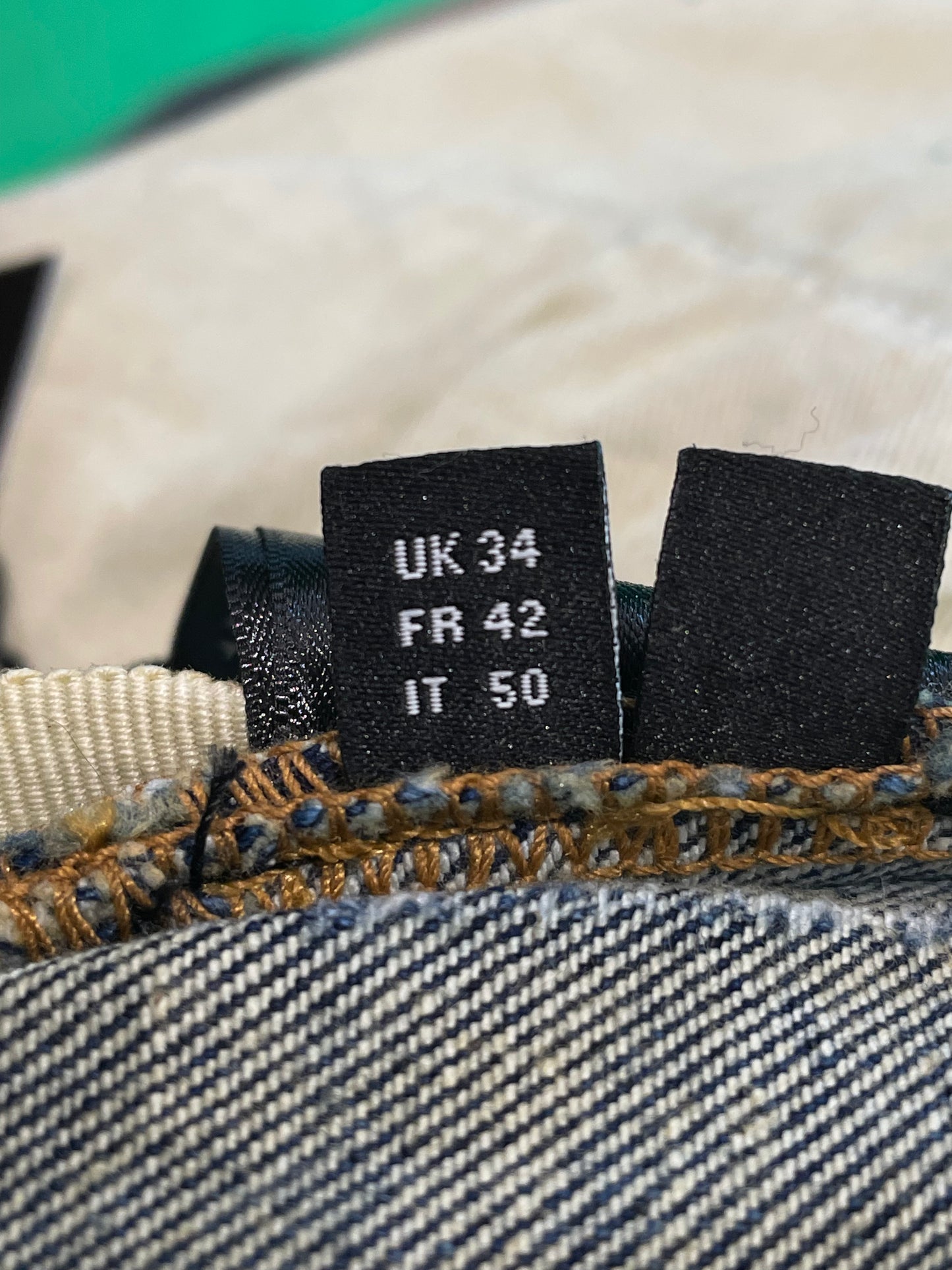Amiri MX1 Wax White Wool Patch Blue Jeans