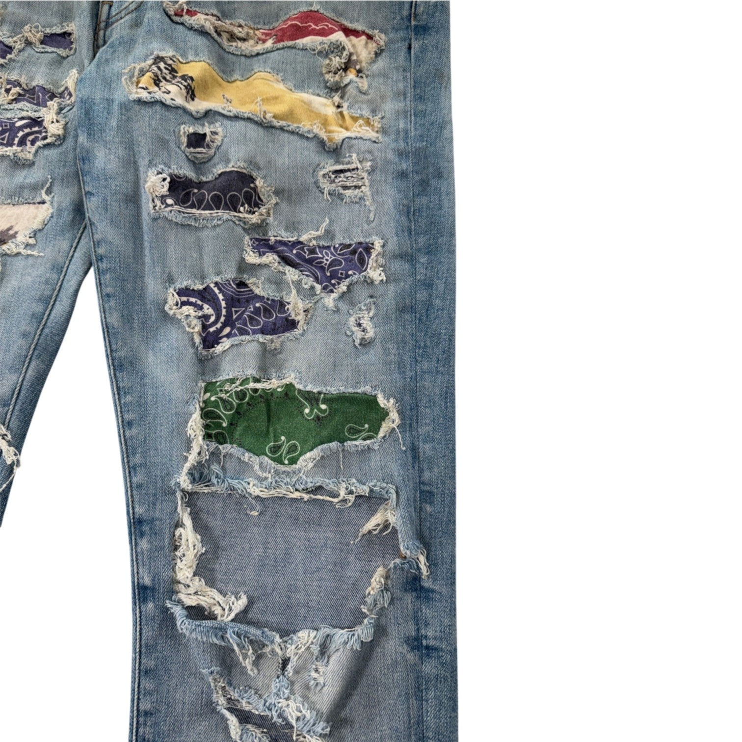 Amiri Rainbow Thrasher Light Wash & Multicolor Jeans