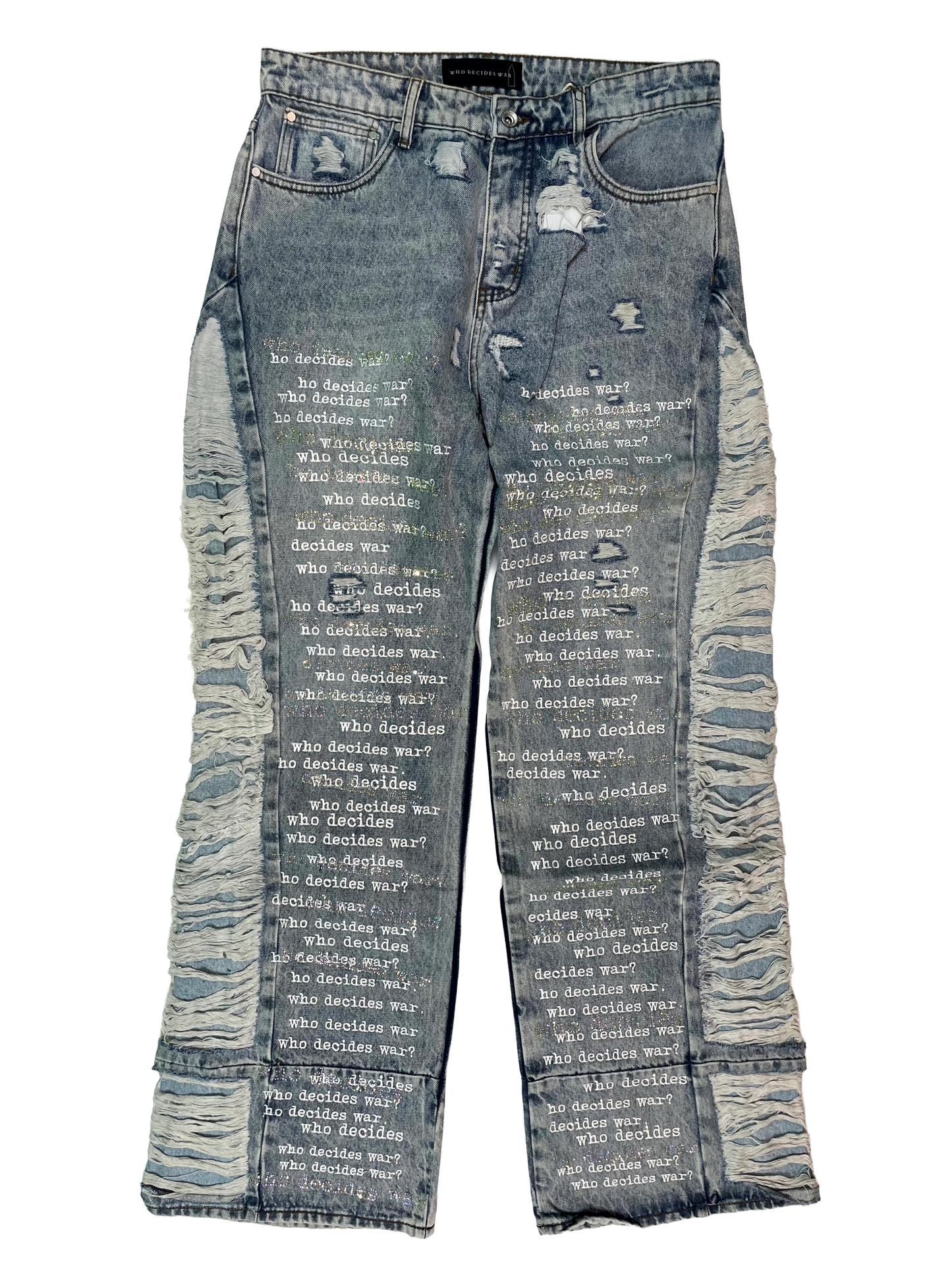 WDW Ultra Flare Scripture Denim Light Wash Jeans