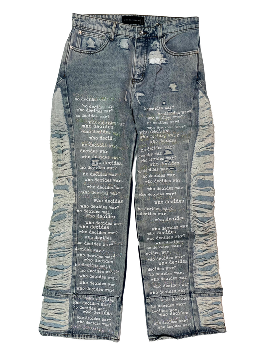 WDW Ultra Flare Scripture Denim Light Wash Jeans