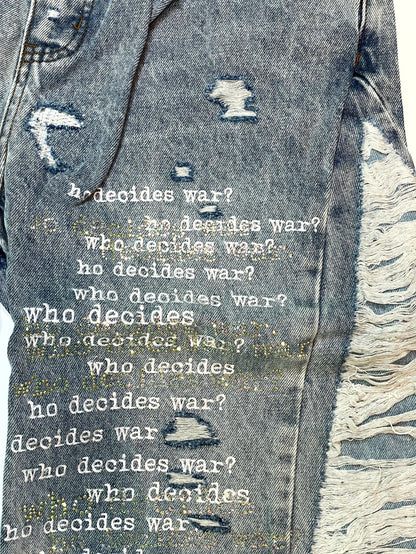 WDW Ultra Flare Scripture Denim Light Wash Jeans