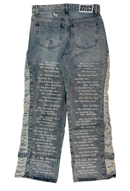 WDW Ultra Flare Scripture Denim Light Wash Jeans