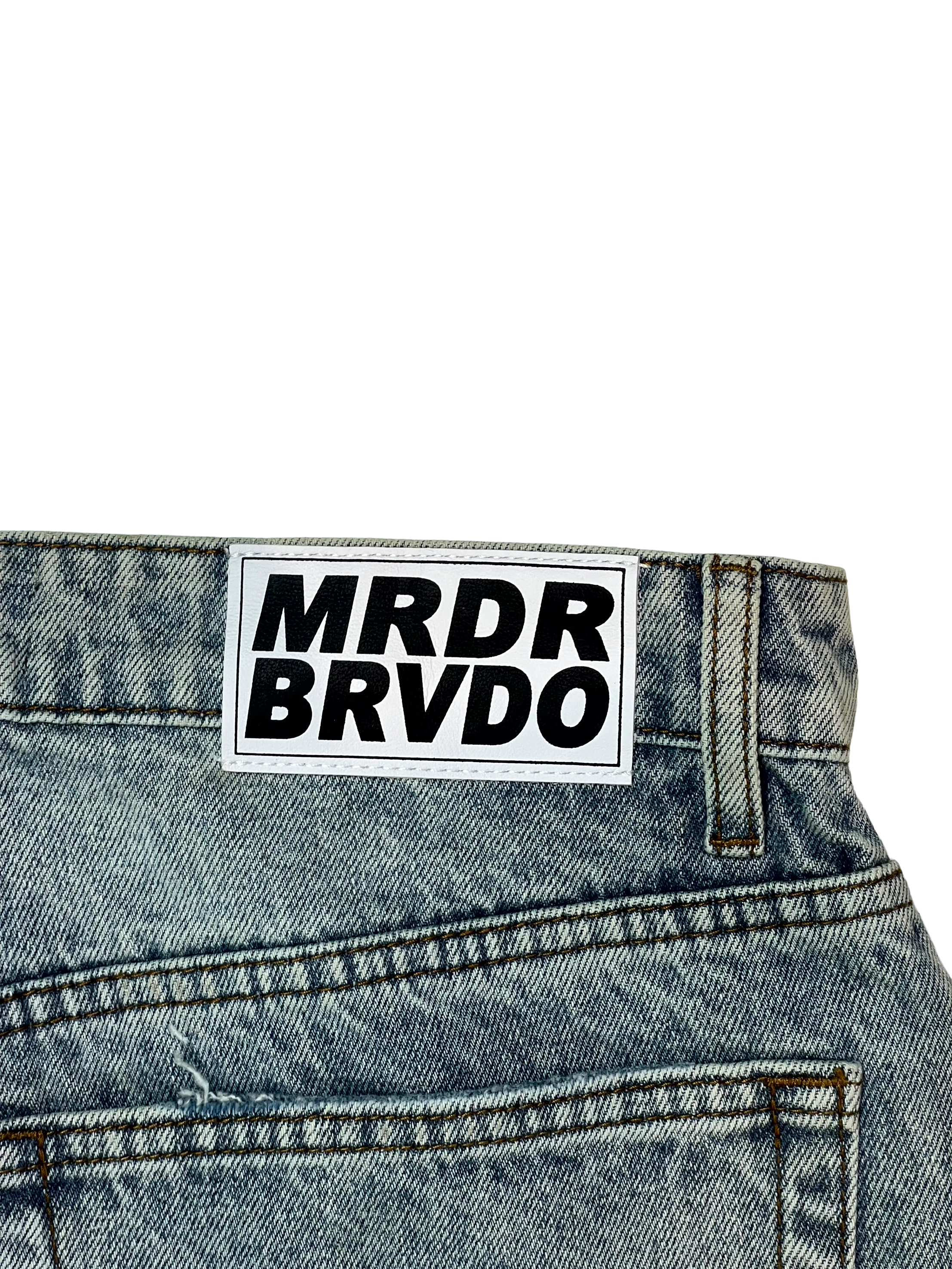 WDW Ultra Flare Scripture Denim Light Wash Jeans