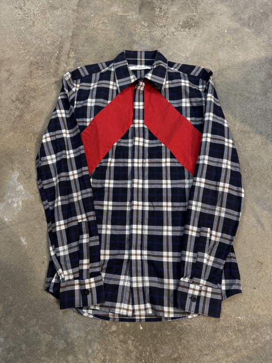 Givenchy Button Up Blue Red Used 38 (Small)