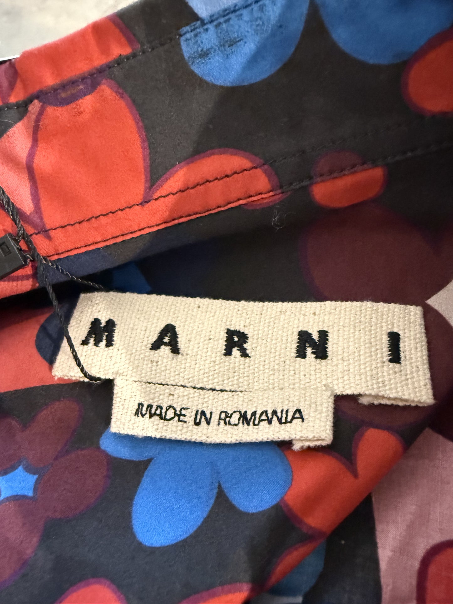 Marni Button Up Blue Red  Used 46 (Medium)