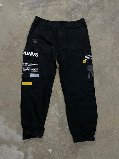 AAPE Cargo Pants Black Yellow XL Used