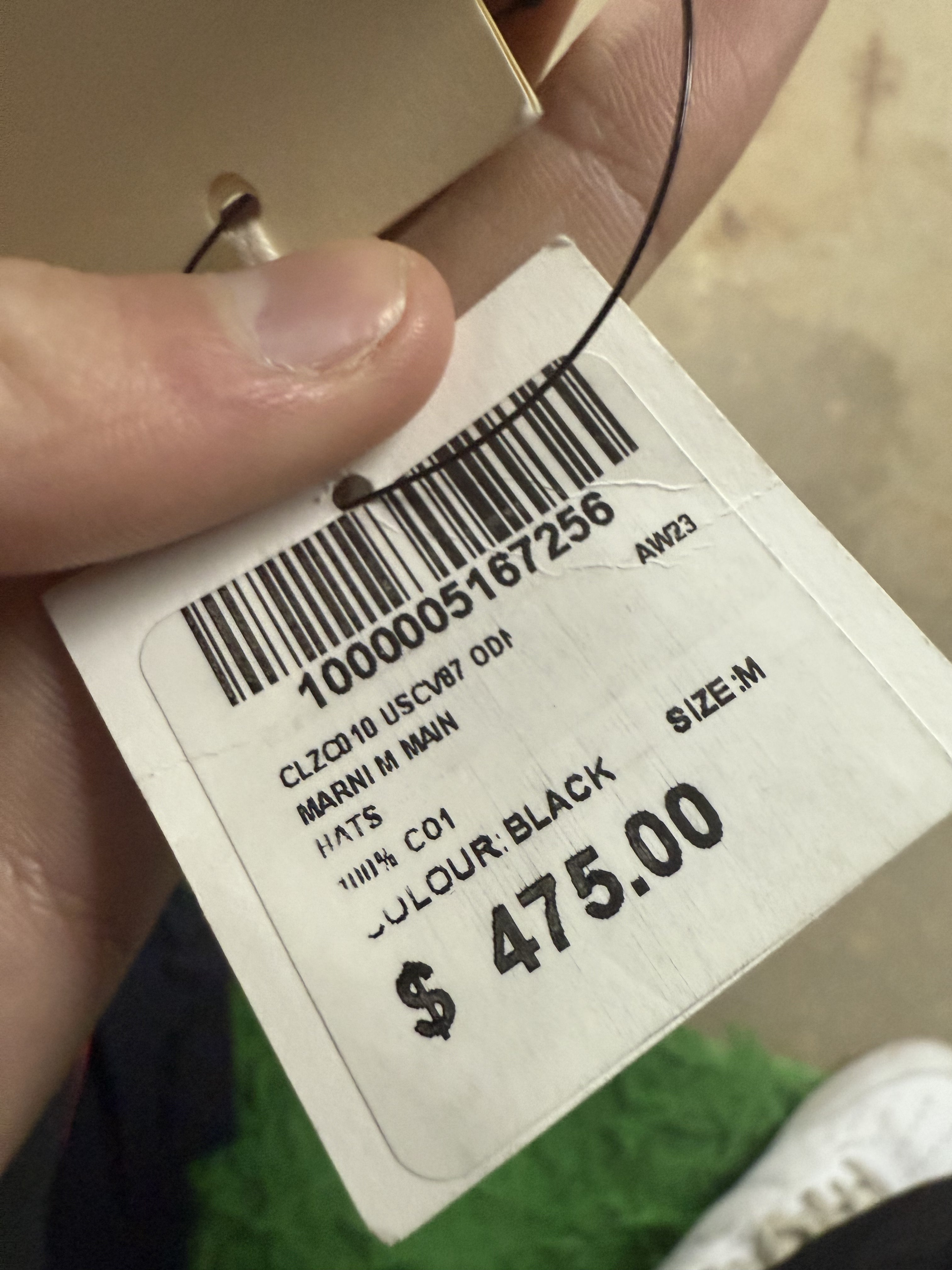 Marni Logo Baseball Cap Black Large New