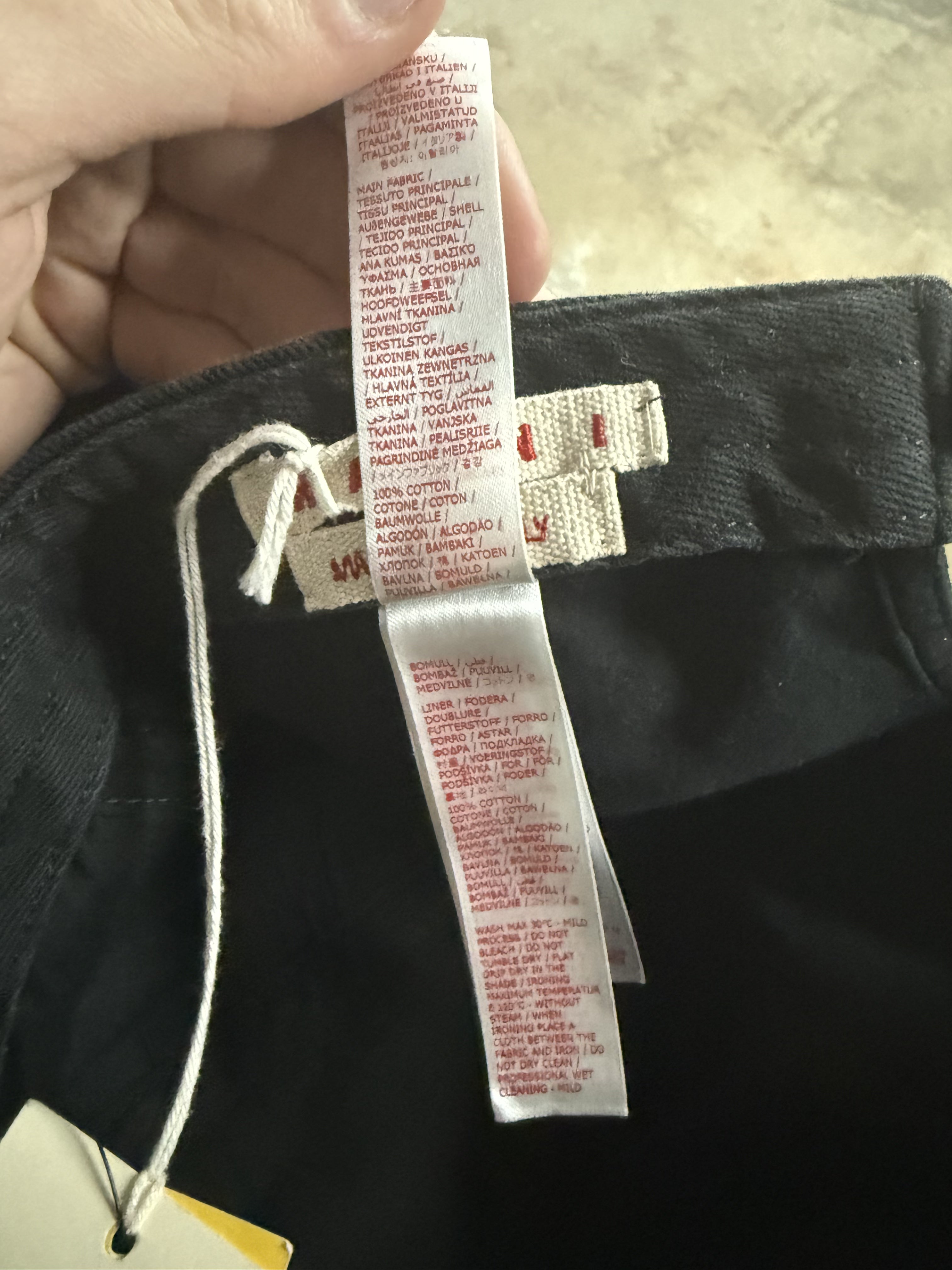 Marni Logo Baseball Cap Black Large New