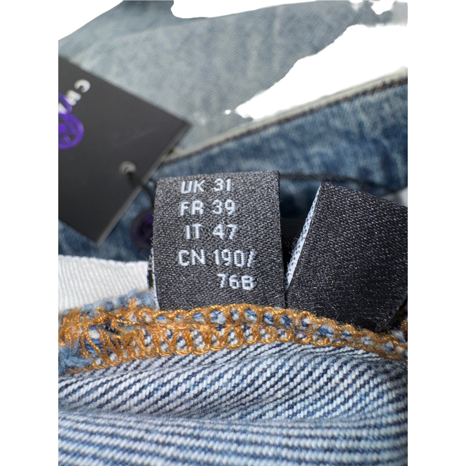 Amiri Button Snap Flare Stacked Light Wash Jeans