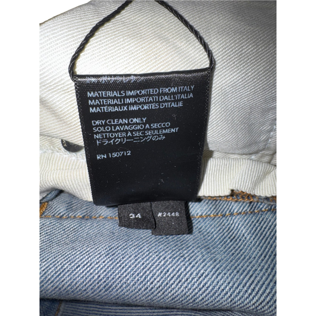 Amiri "MX2" Plaid Patch Light Wash, Blue & Black Jeans