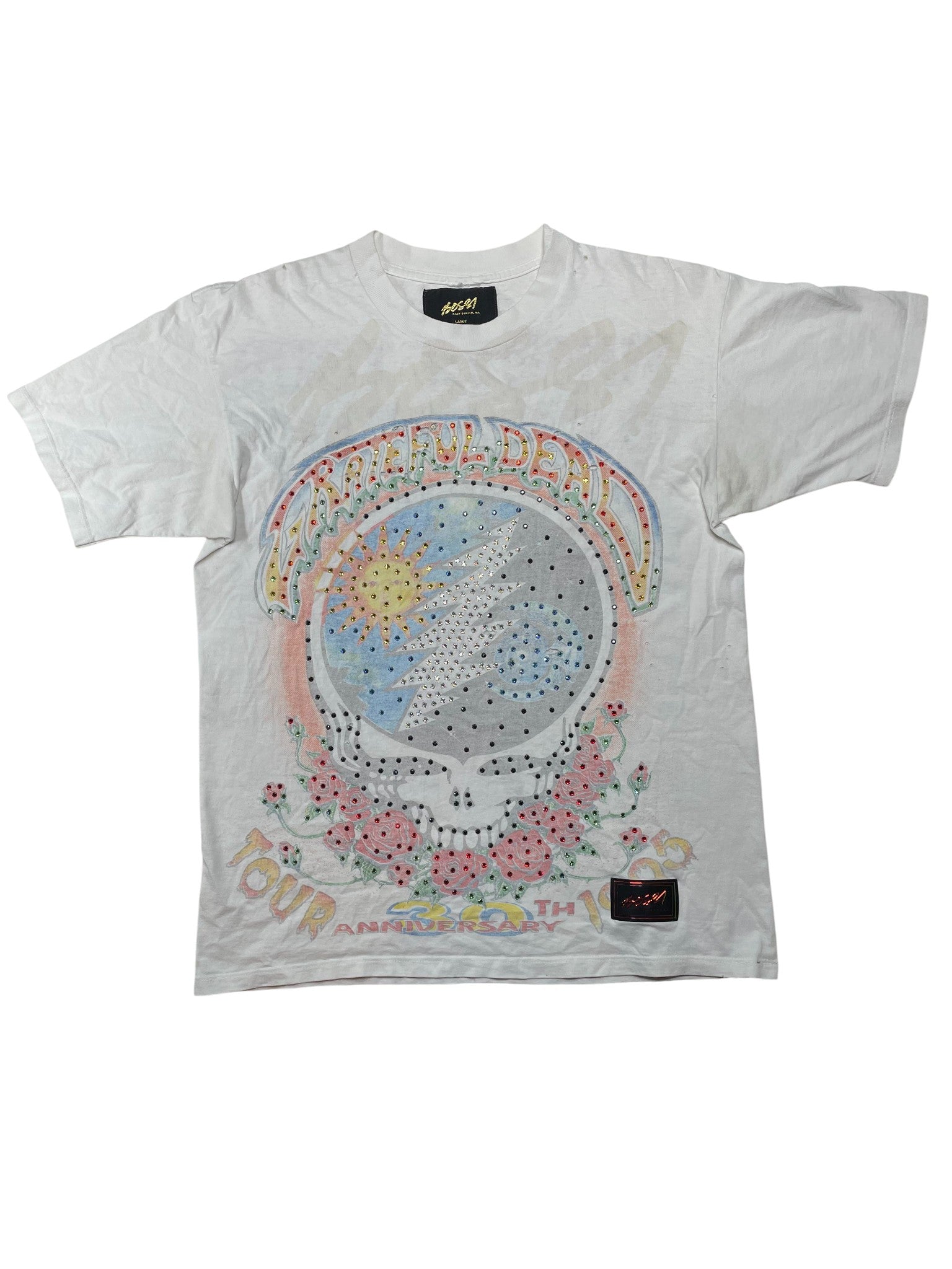 Bossi 'Grateful Dead Studded Tour' White Tee