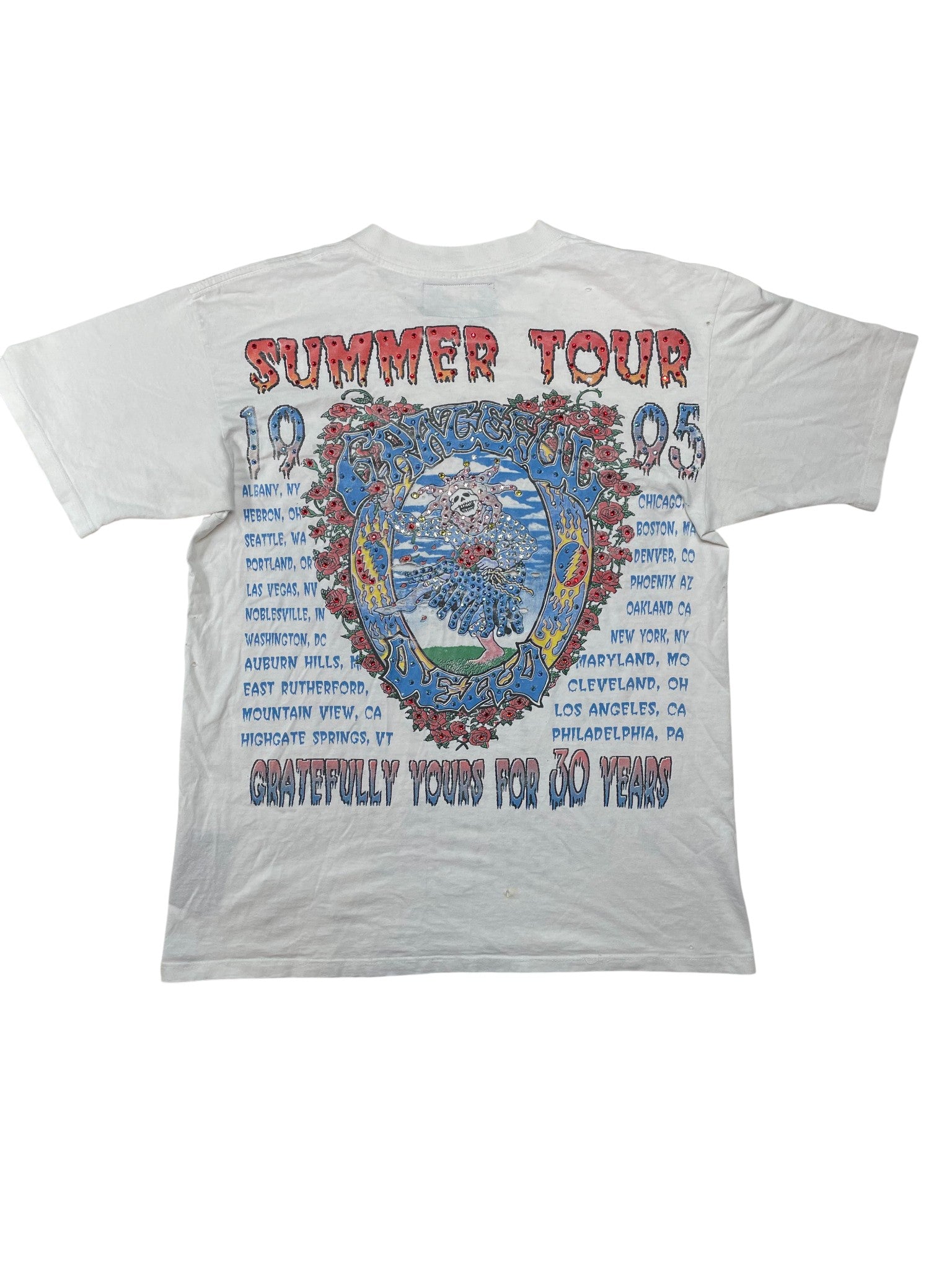 Bossi 'Grateful Dead Studded Tour' White Tee