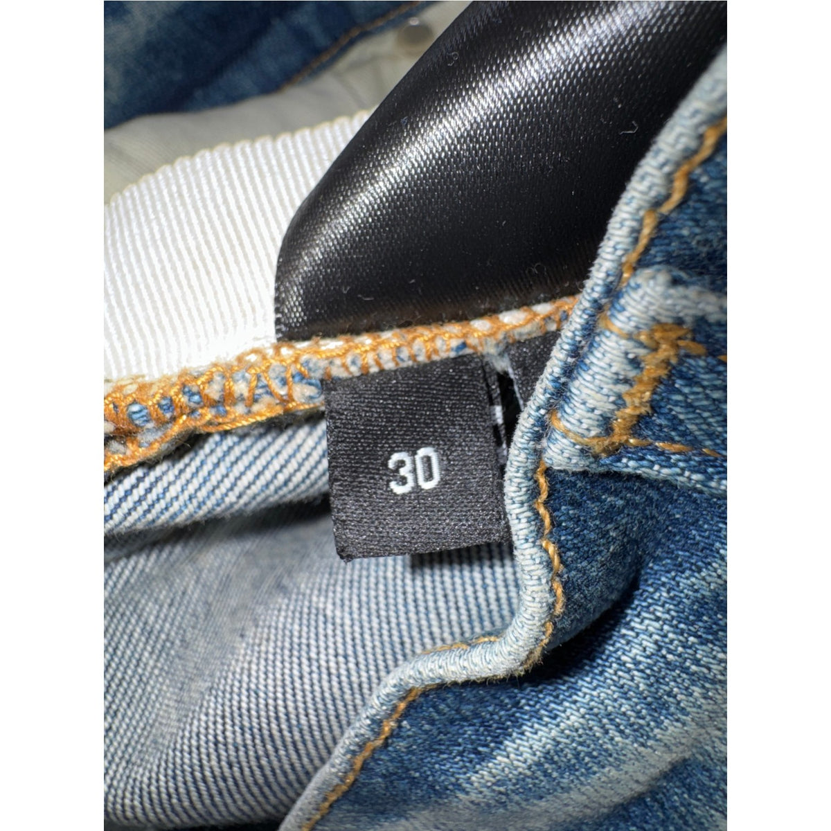 Amiri "MX2" Honeycomb Light Wash, Brown & Yellow Jeans