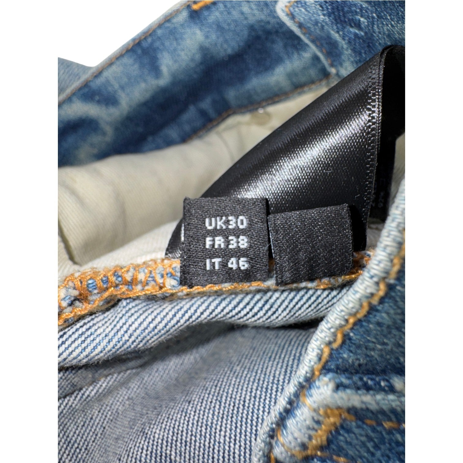 Amiri "MX2" Honeycomb Light Wash, Brown & Yellow Jeans