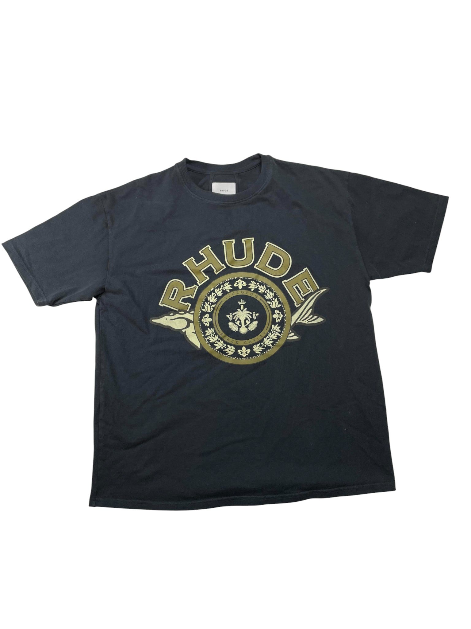 Rhude 'Olive Sturgeon Caviar' Black Tee