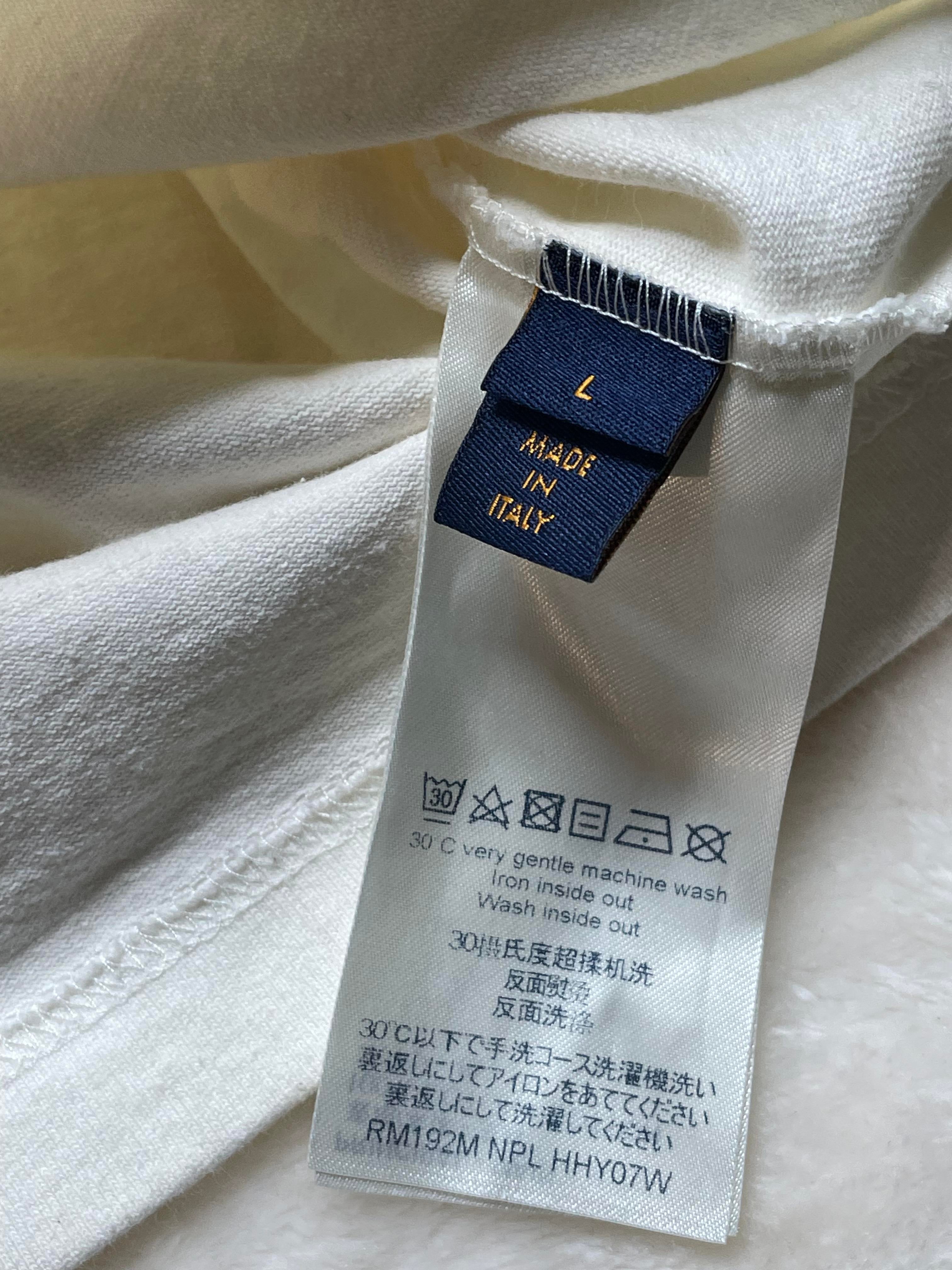 Louis Vuitton 'Blue & Red Barcode' White Tee