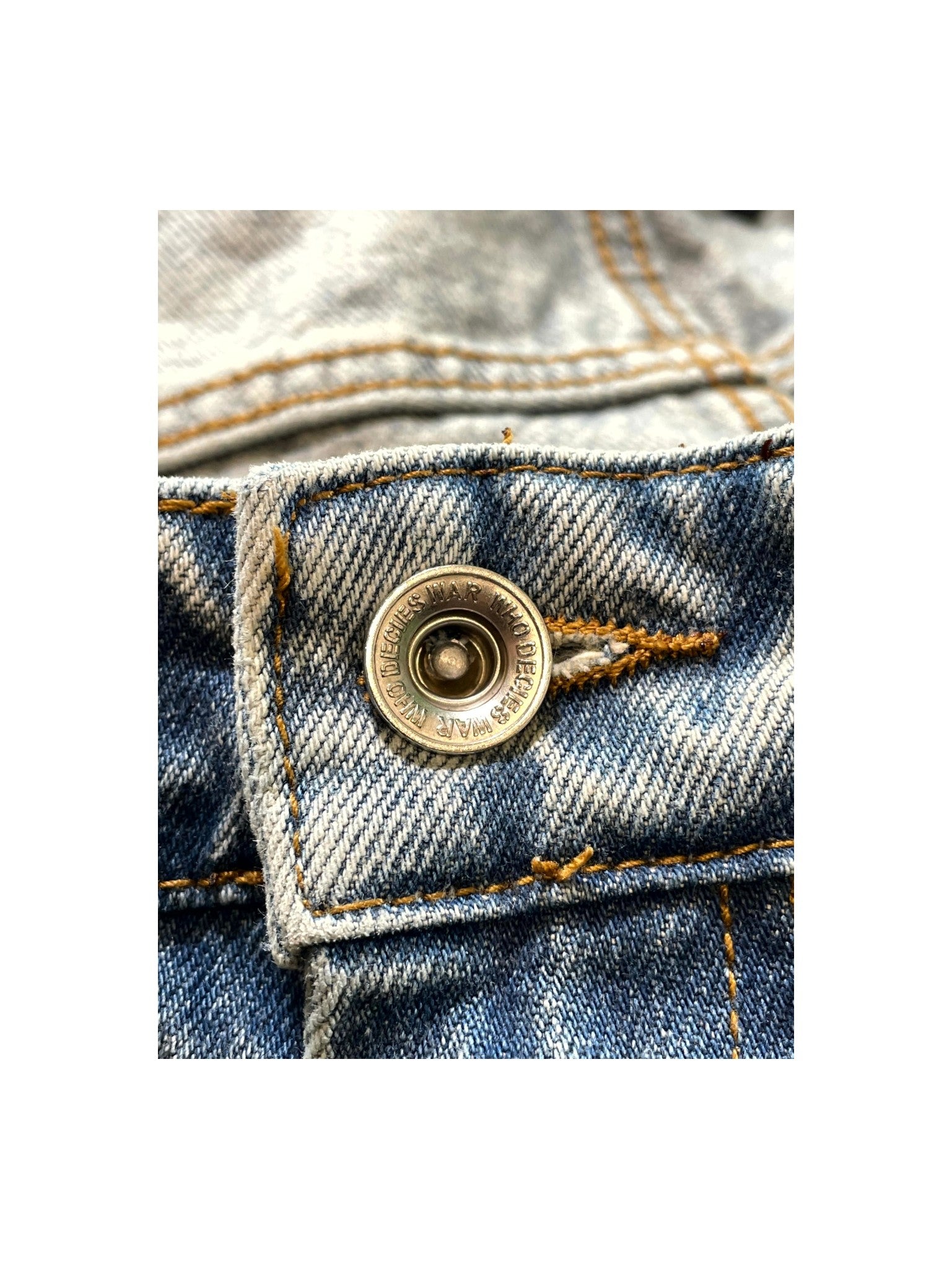 Who Decides War Denim Patch Vintage Wash Jeans
