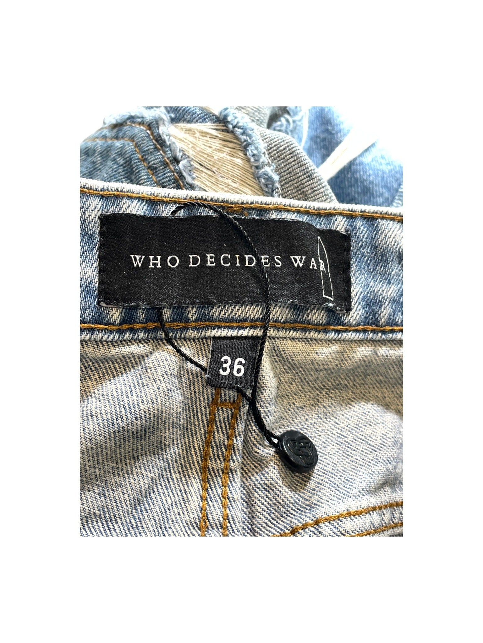 Who Decides War Denim Patch Vintage Wash Jeans