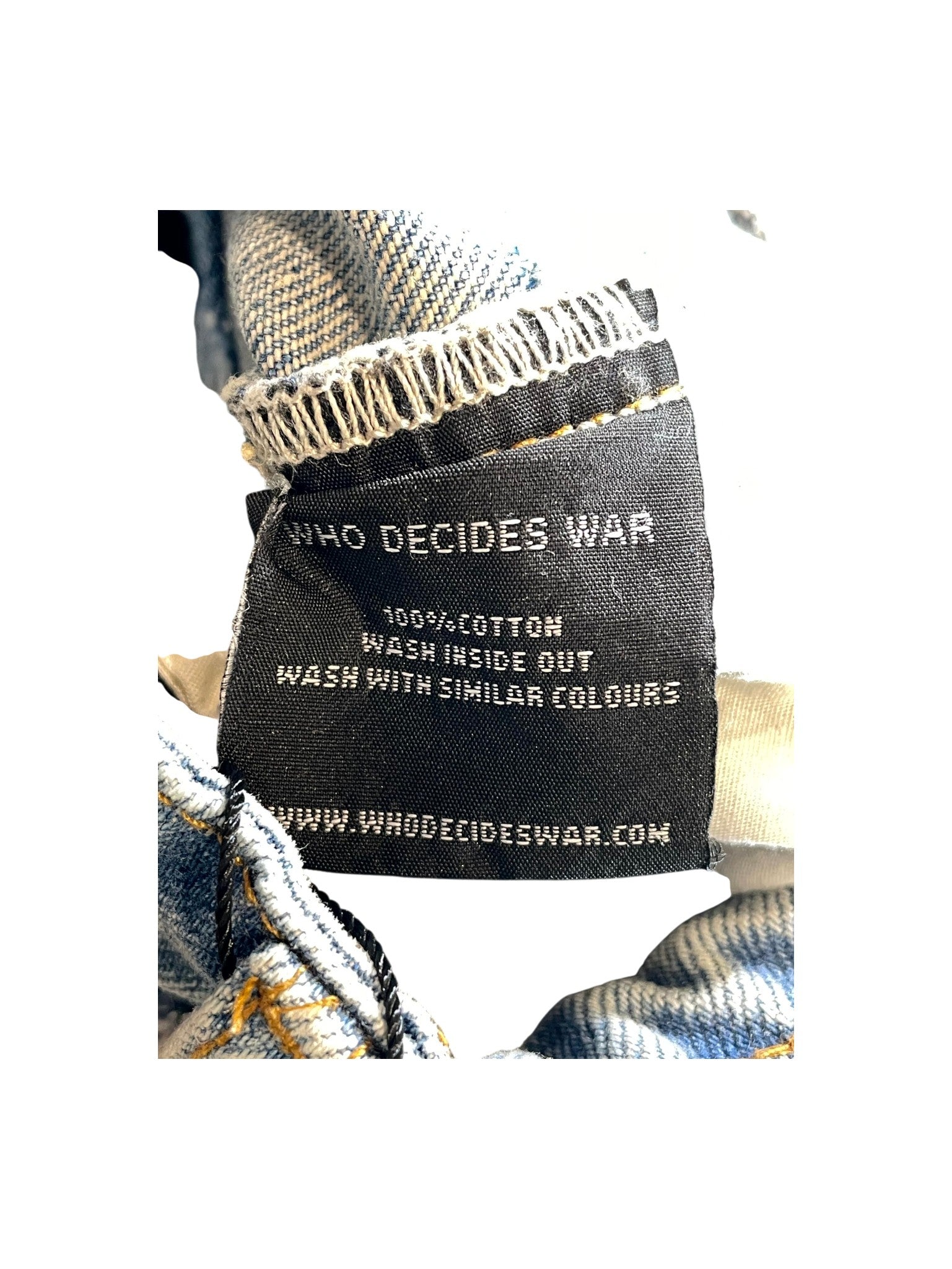 Who Decides War Denim Patch Vintage Wash Jeans