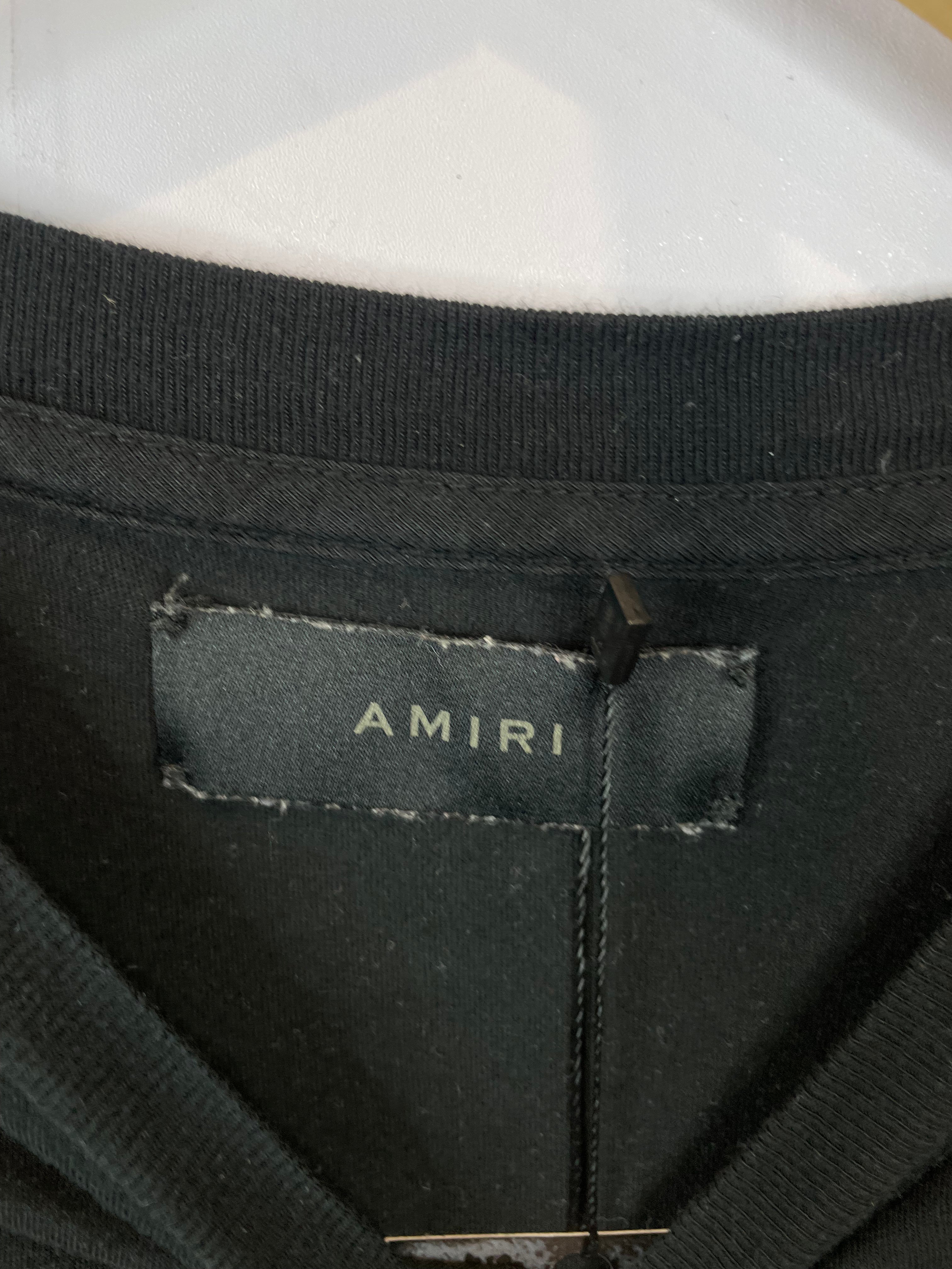 Amiri Black Cheetah Tee Used Small