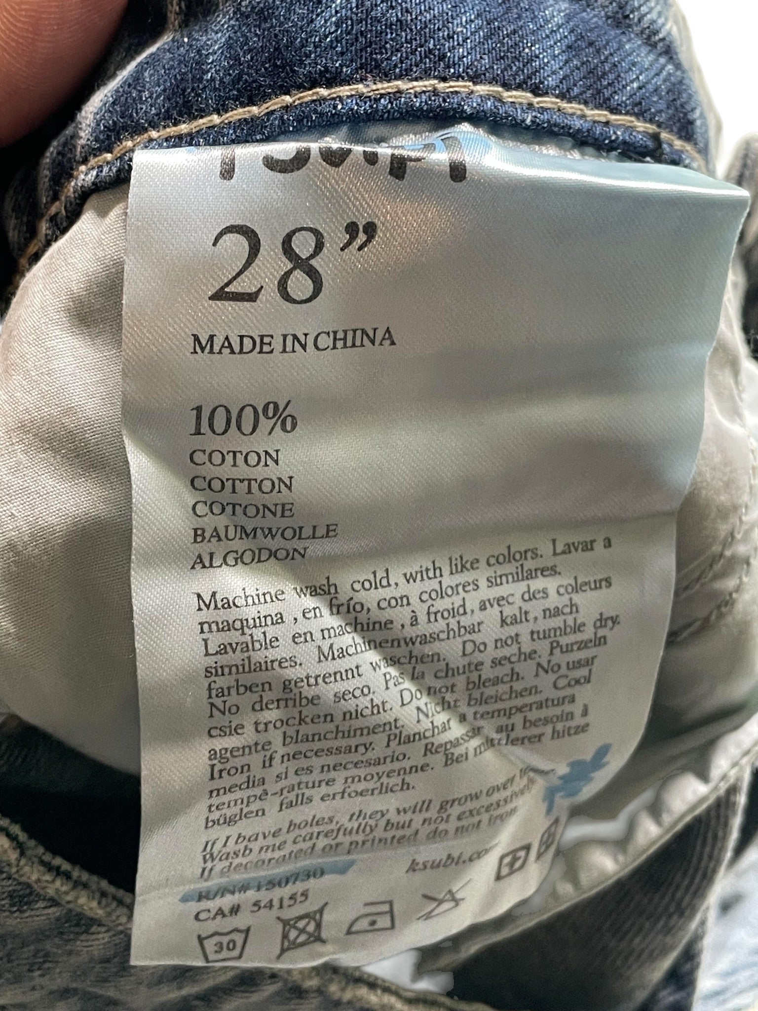 Ksubi Light Wash Denim Skirt