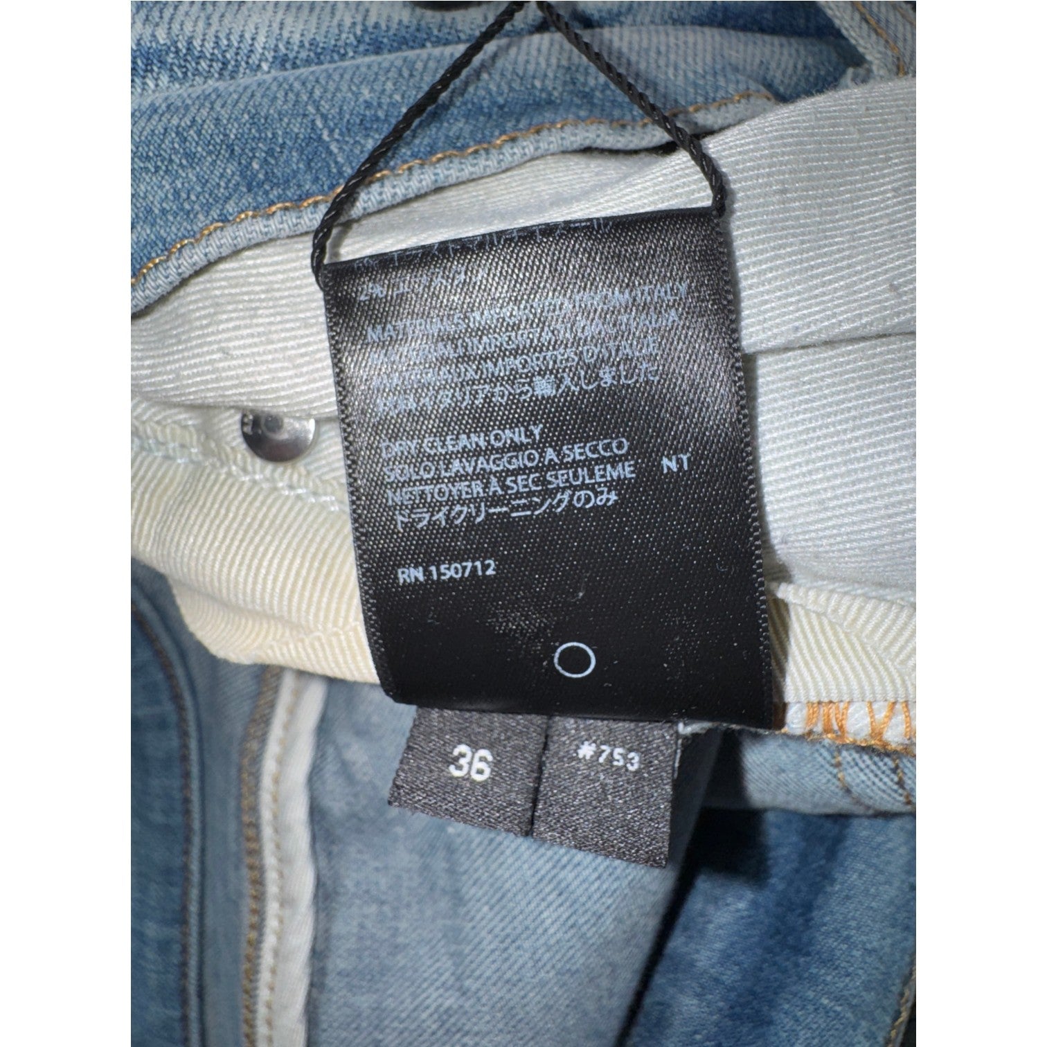 Amiri Paisley Monogram Ripped Light Wash Jeans