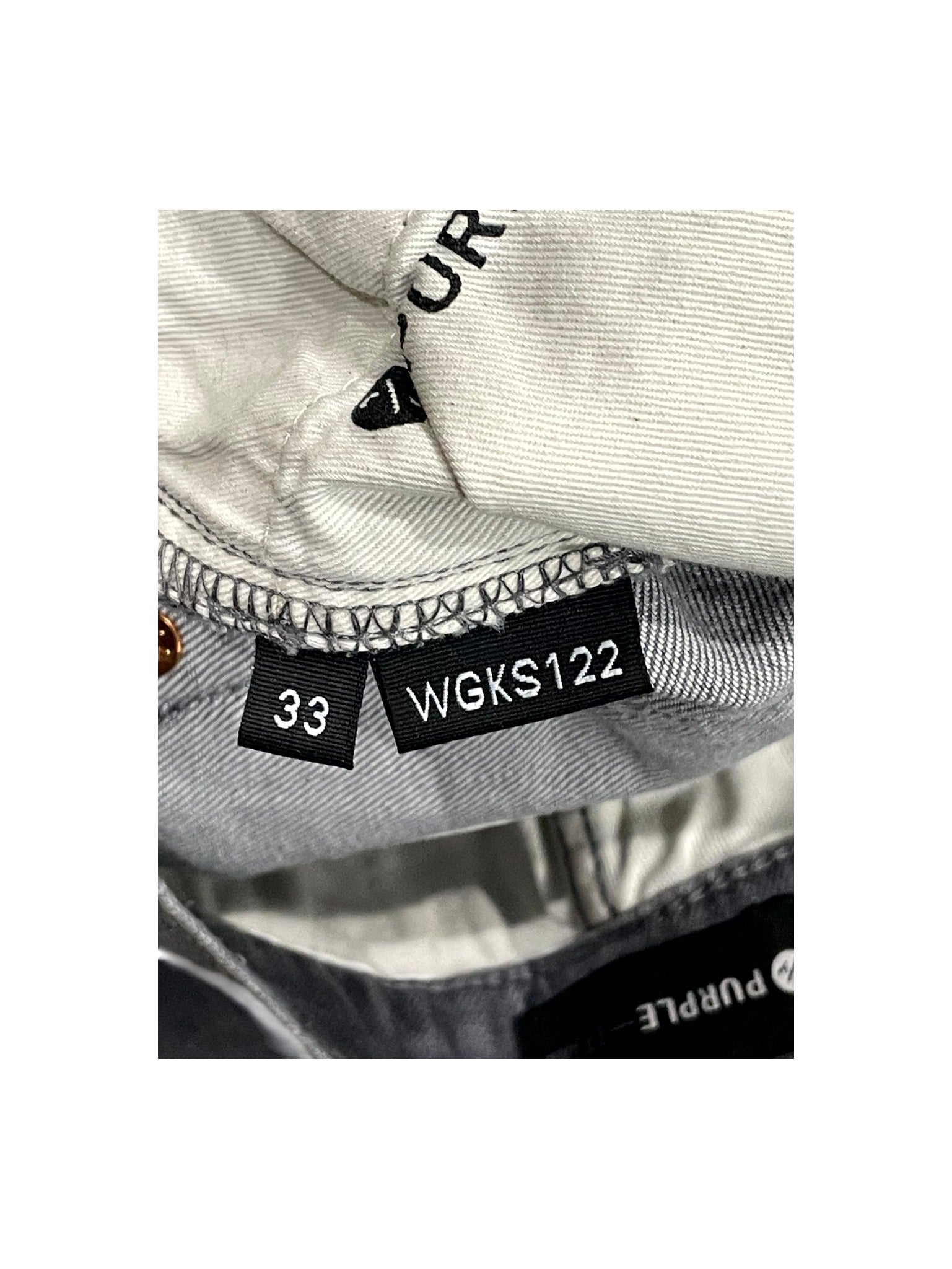 Purple Brand Splatter Ripped Grey & White Jeans