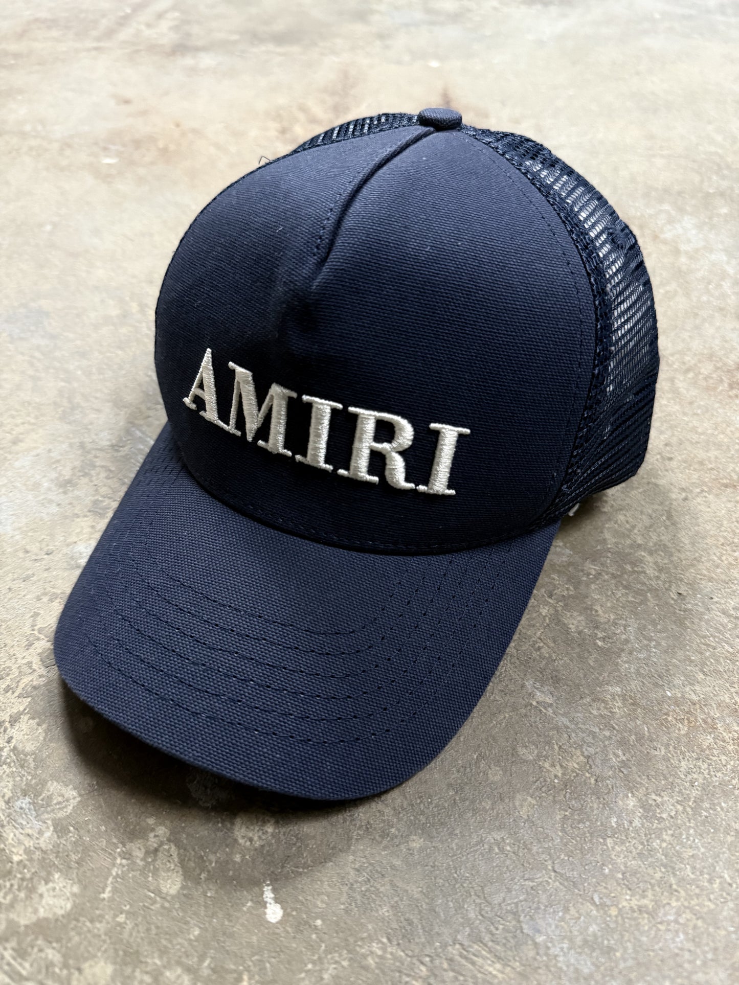 Amiri Core Logo Trucker Navy Cream Used OSFM