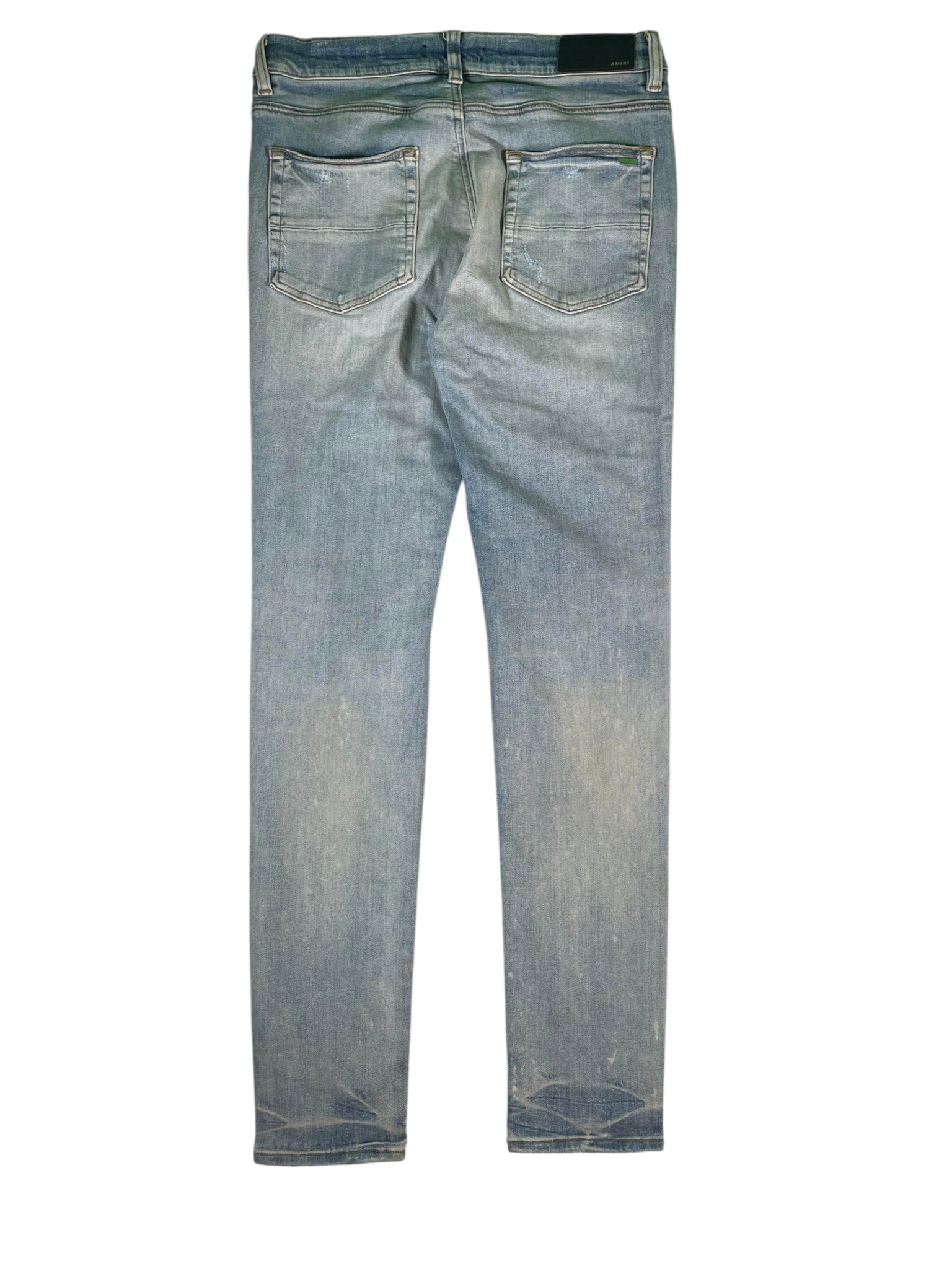 Amiri Desert Camo Patchwork Light Wash Jeans
