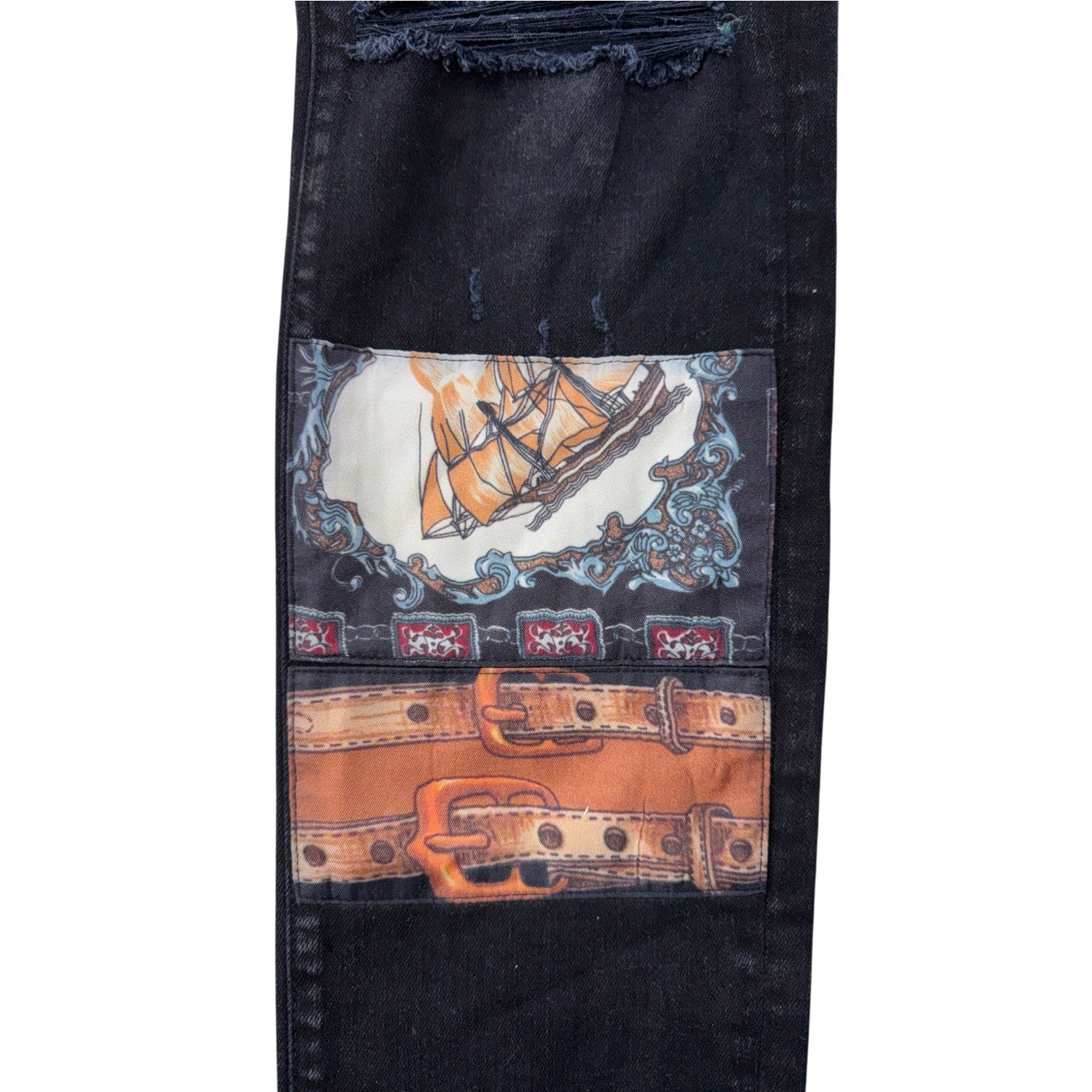 Amiri Art Patchwork Black Wash Jeans