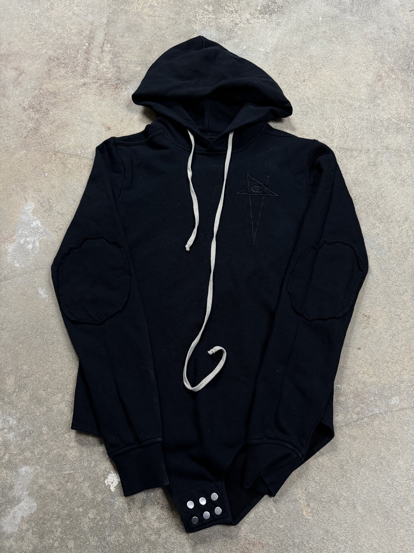 Rick Owens Female Flap Hoodie Black Used XS