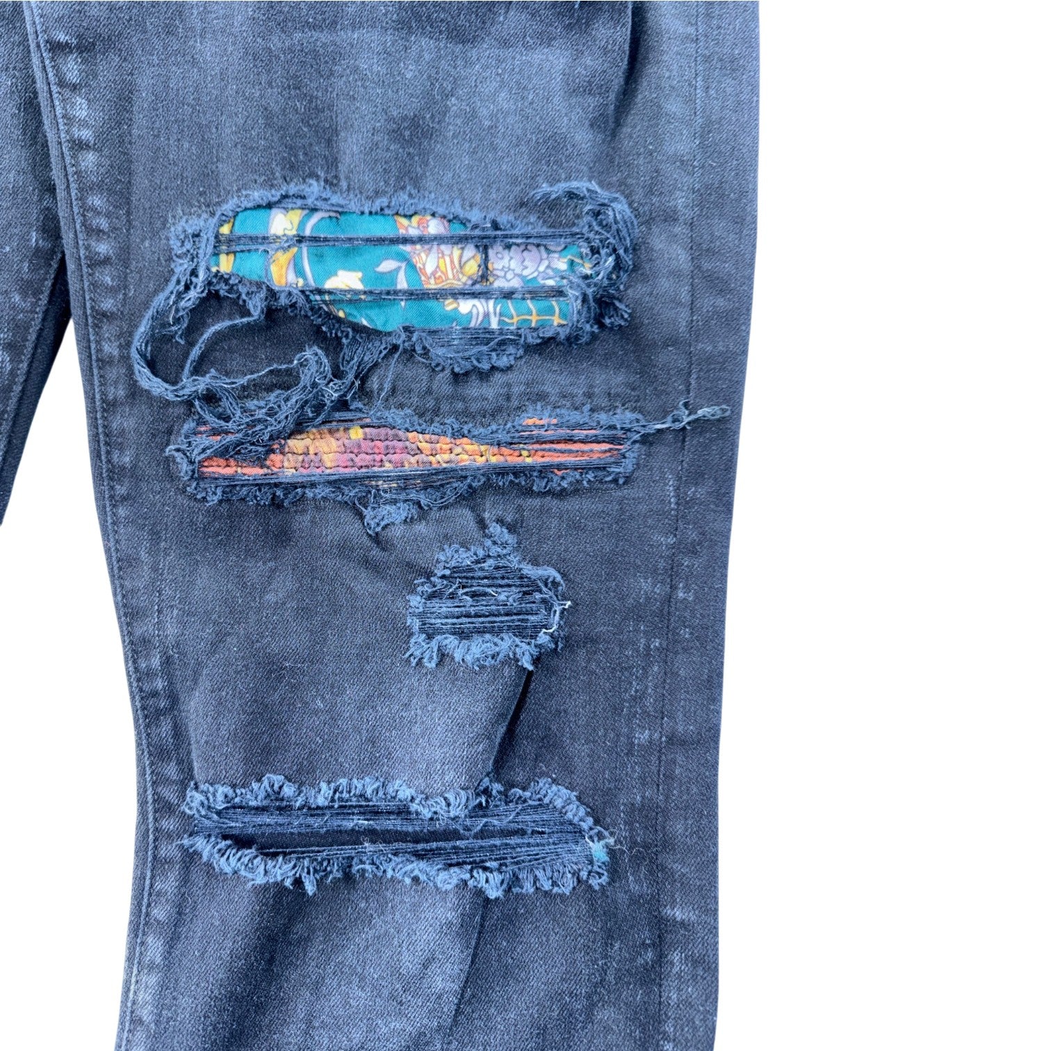 Amiri Art Patchwork Black Wash Jeans