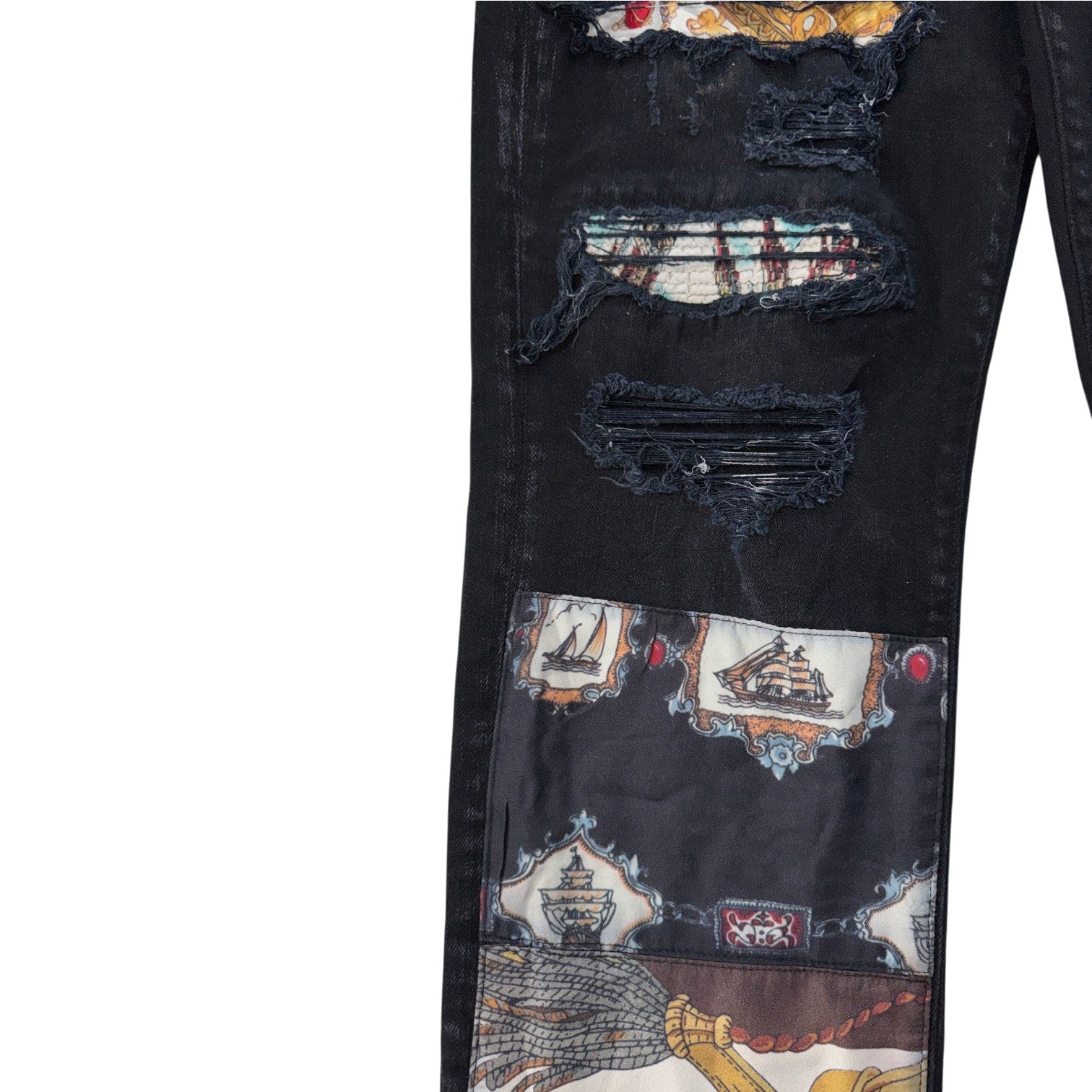 Amiri Art Patchwork Black Wash Jeans