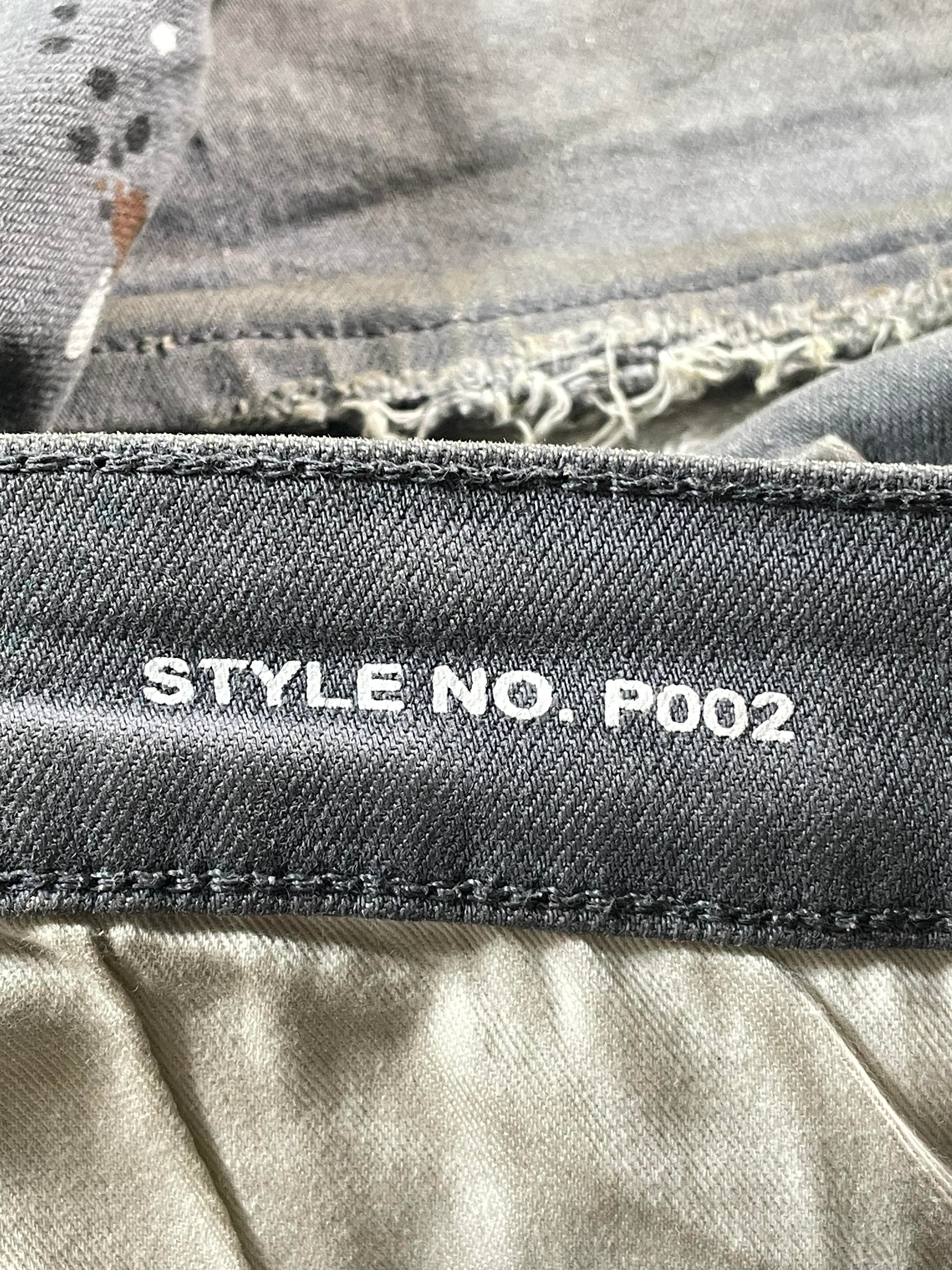 Purple Brand Paint Splatter Grey Jeans