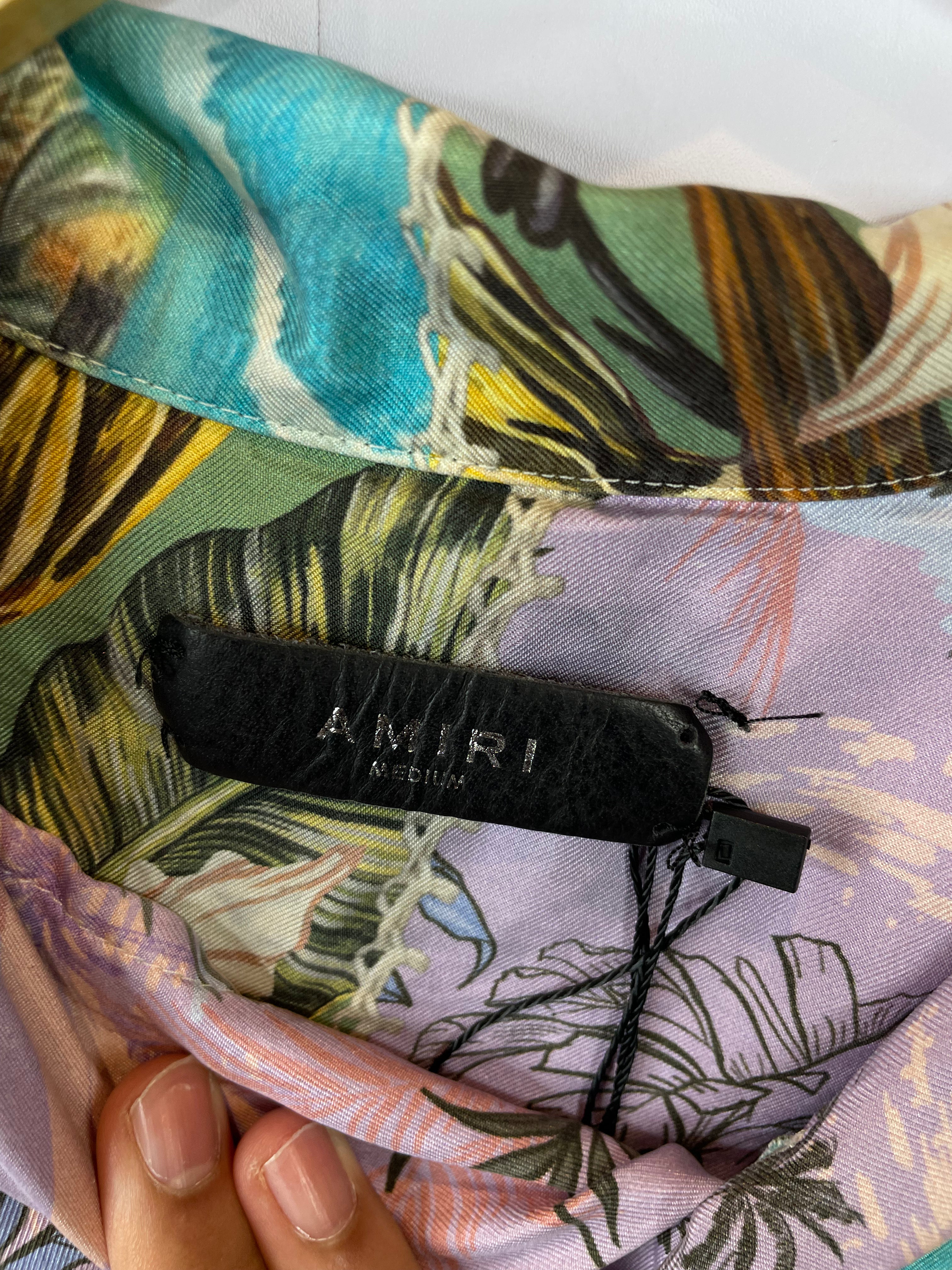 Amiri Silk Floral Vacation Shirt Used Medium