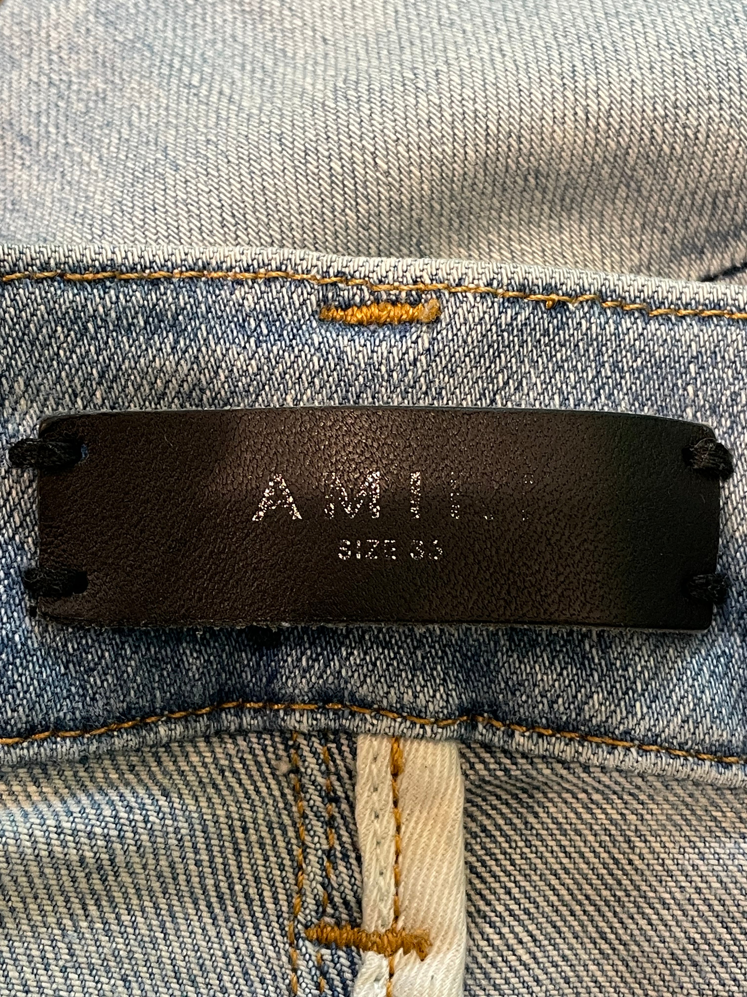 Amiri Stack Denim Light Wash Blue Jeans