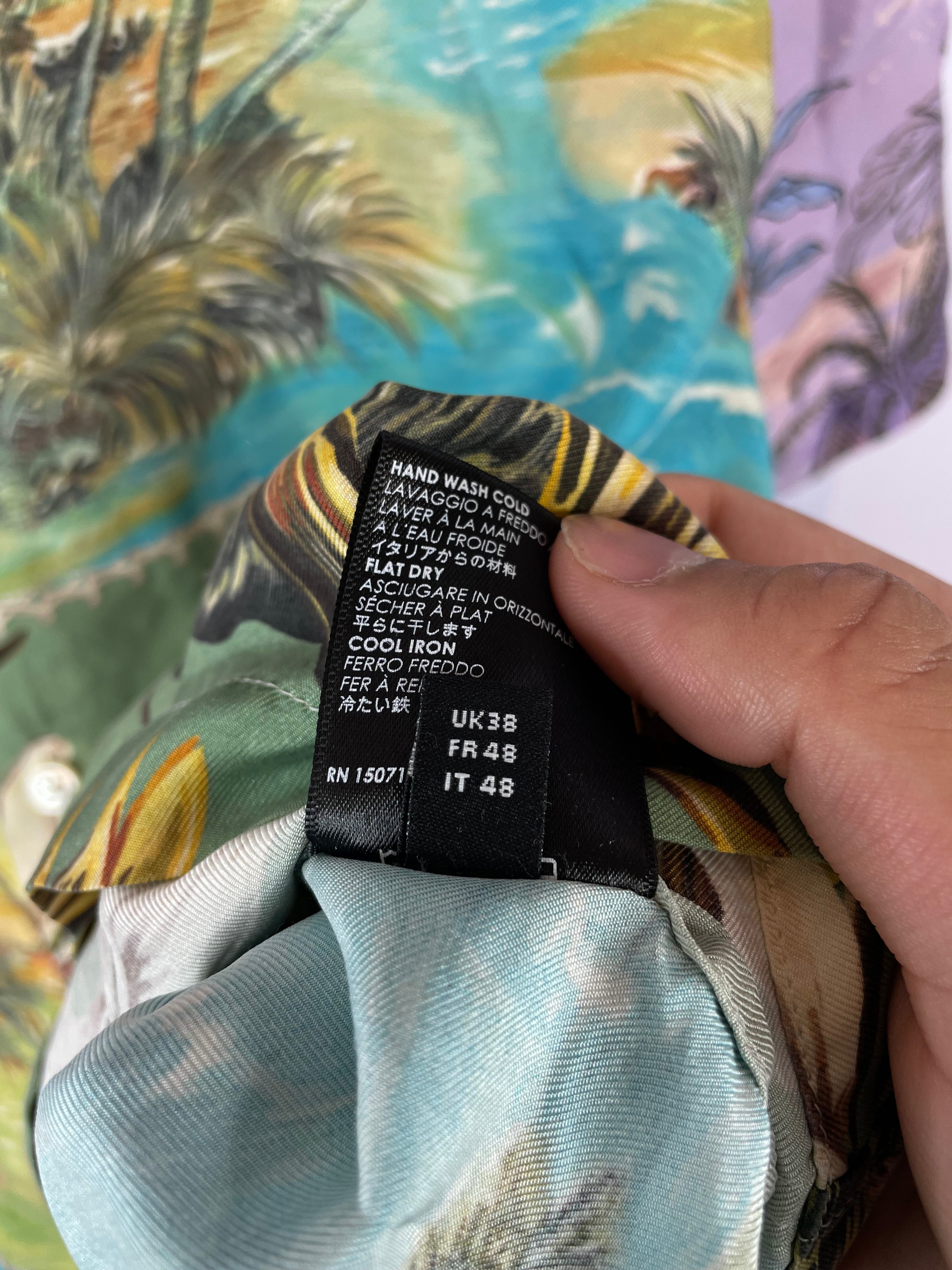 Amiri Silk Floral Vacation Shirt Used Medium