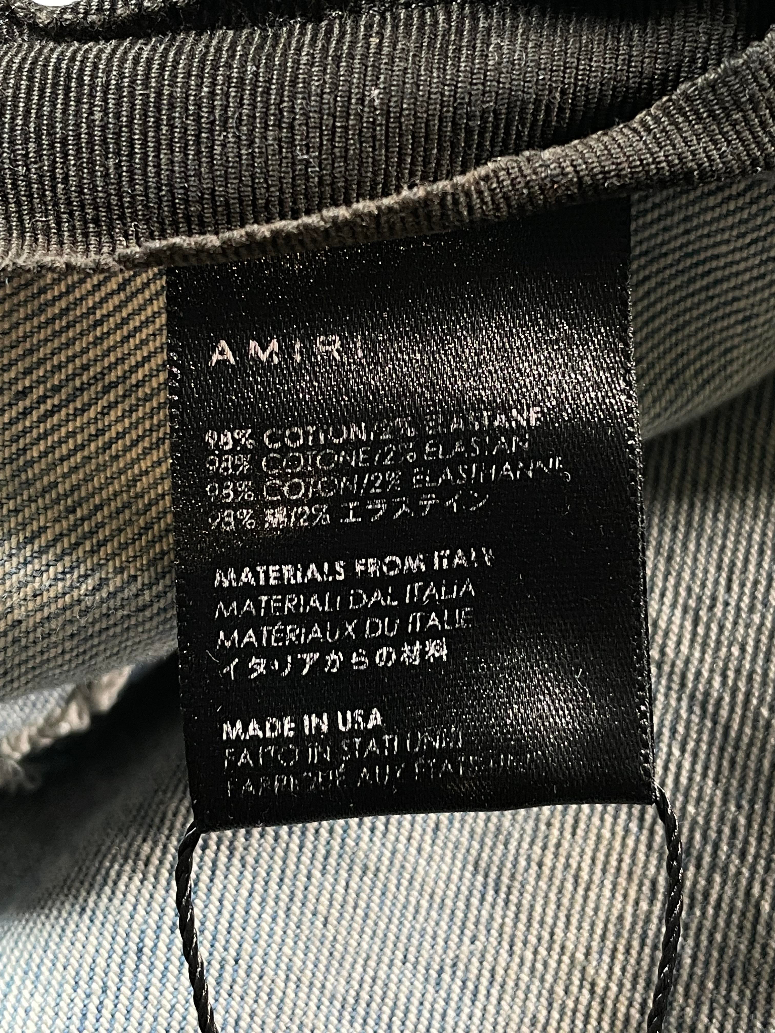 Amiri White Stripe Light Wash Jeans