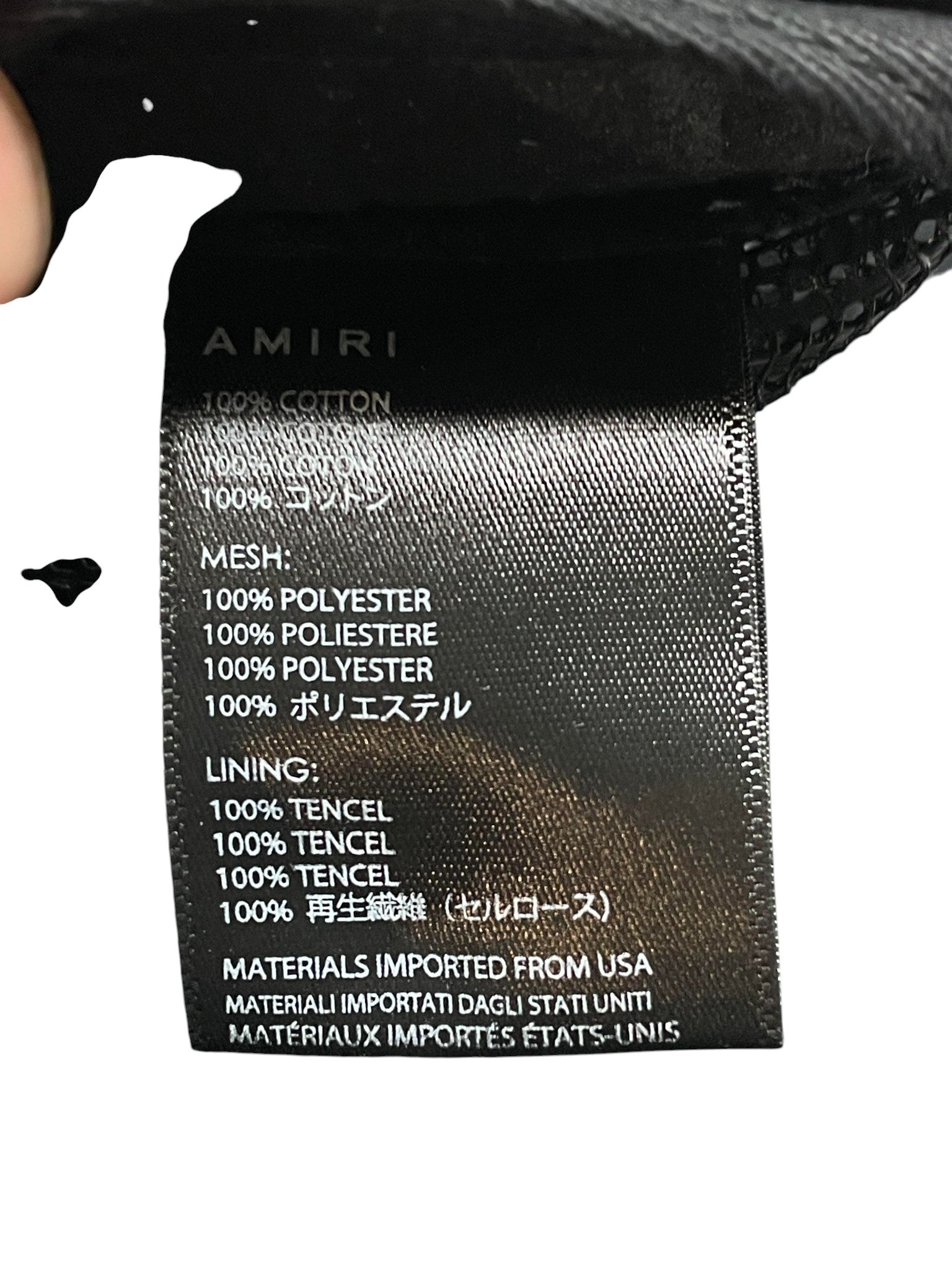 Amiri 'Core Logo' Black & Yellow Trucker Cap