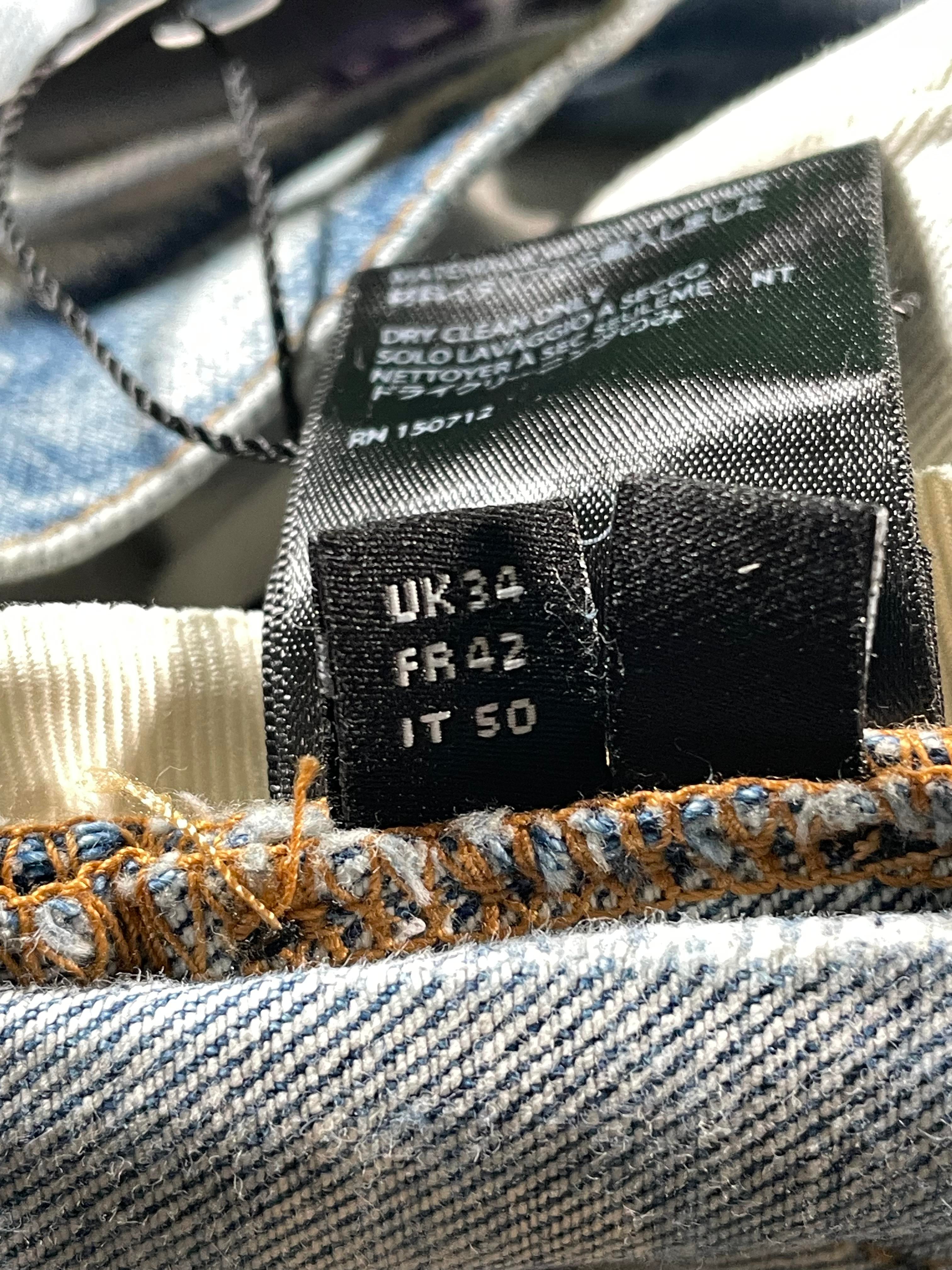 Amiri  Tie Dye Multi Patchwork Light Wash Jeans