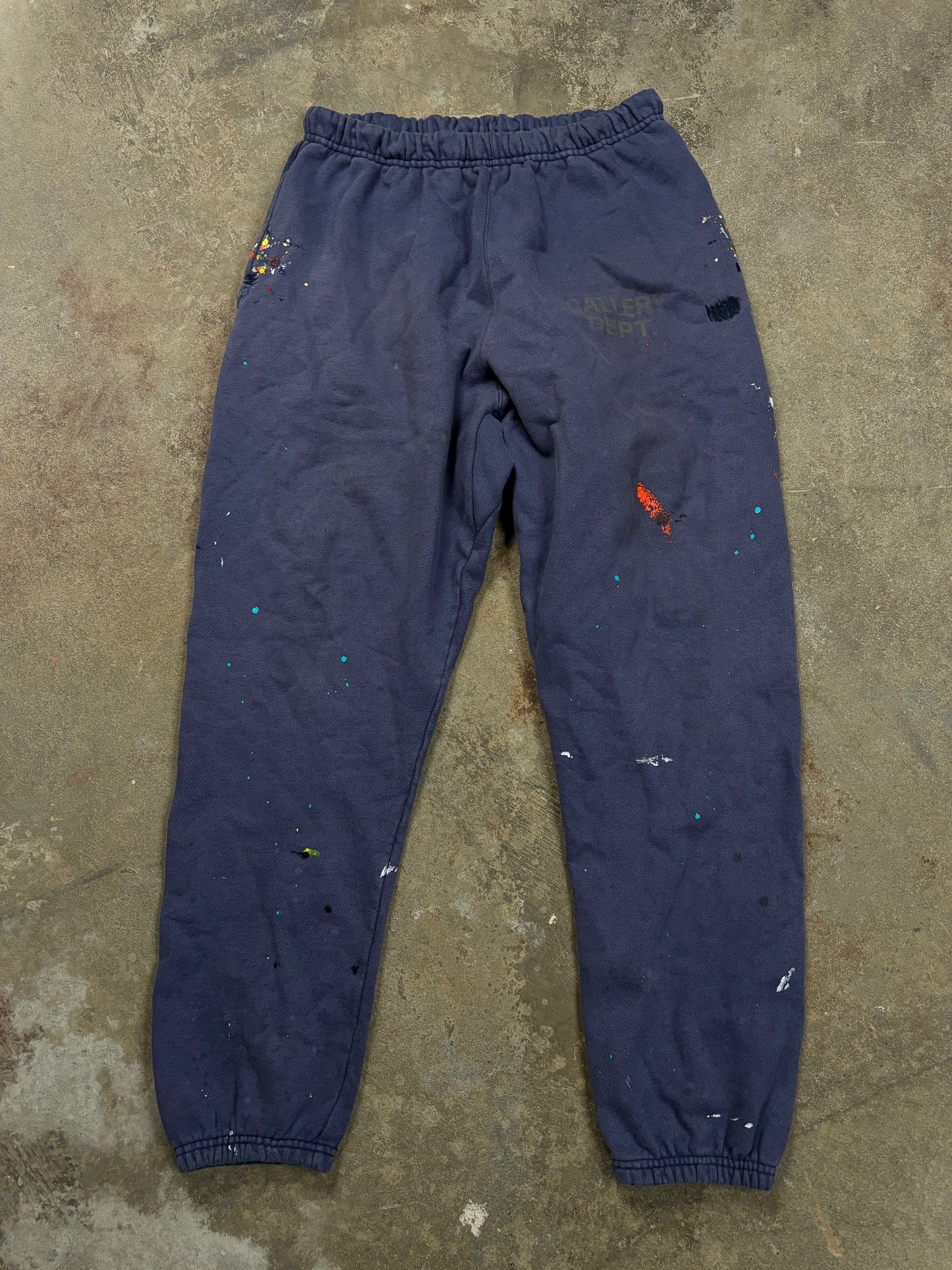 Gallery Dept Purple Splatter Cuffed Sweats Used Large