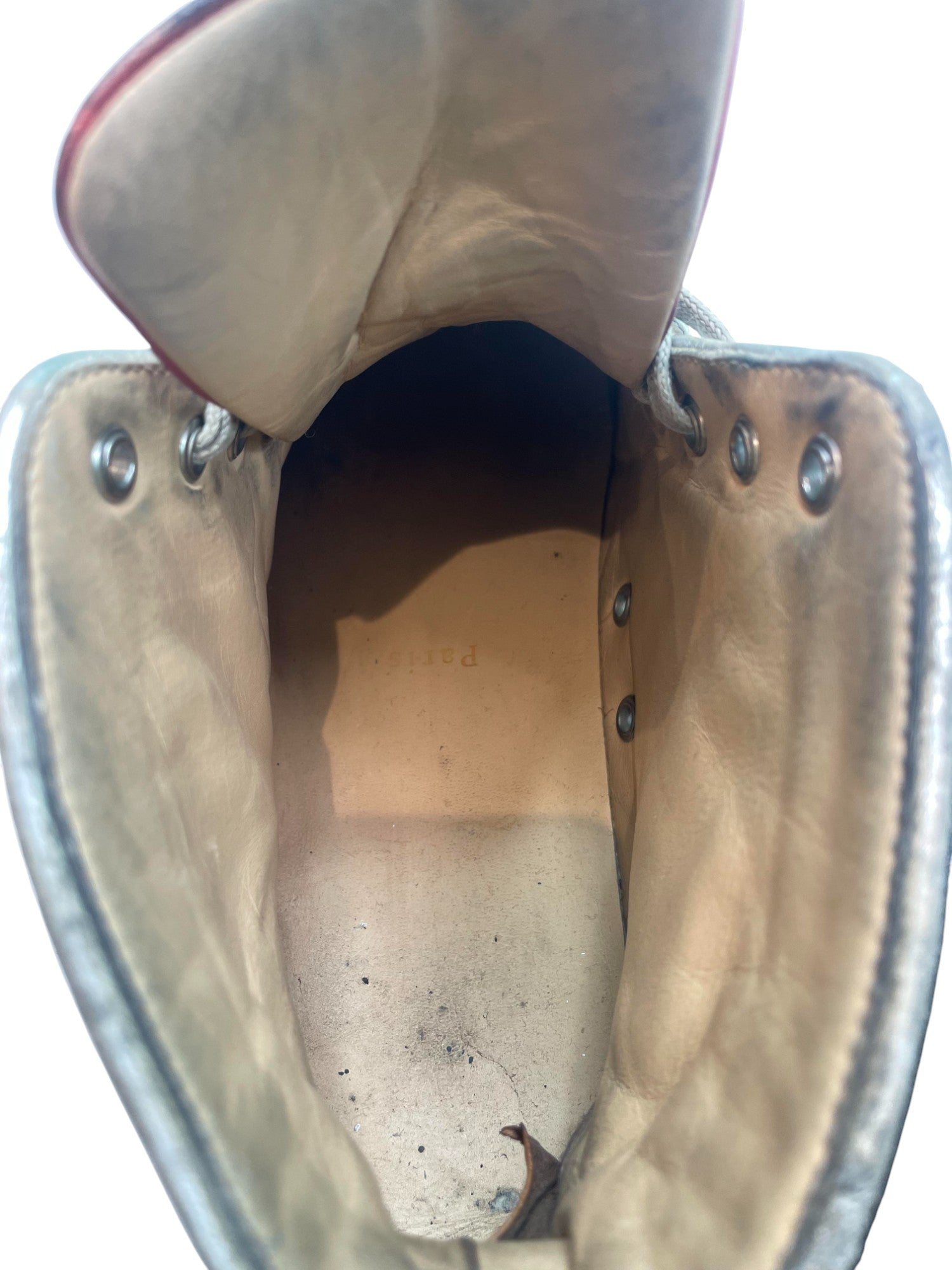 Christian Louboutin Orange & White Spikes