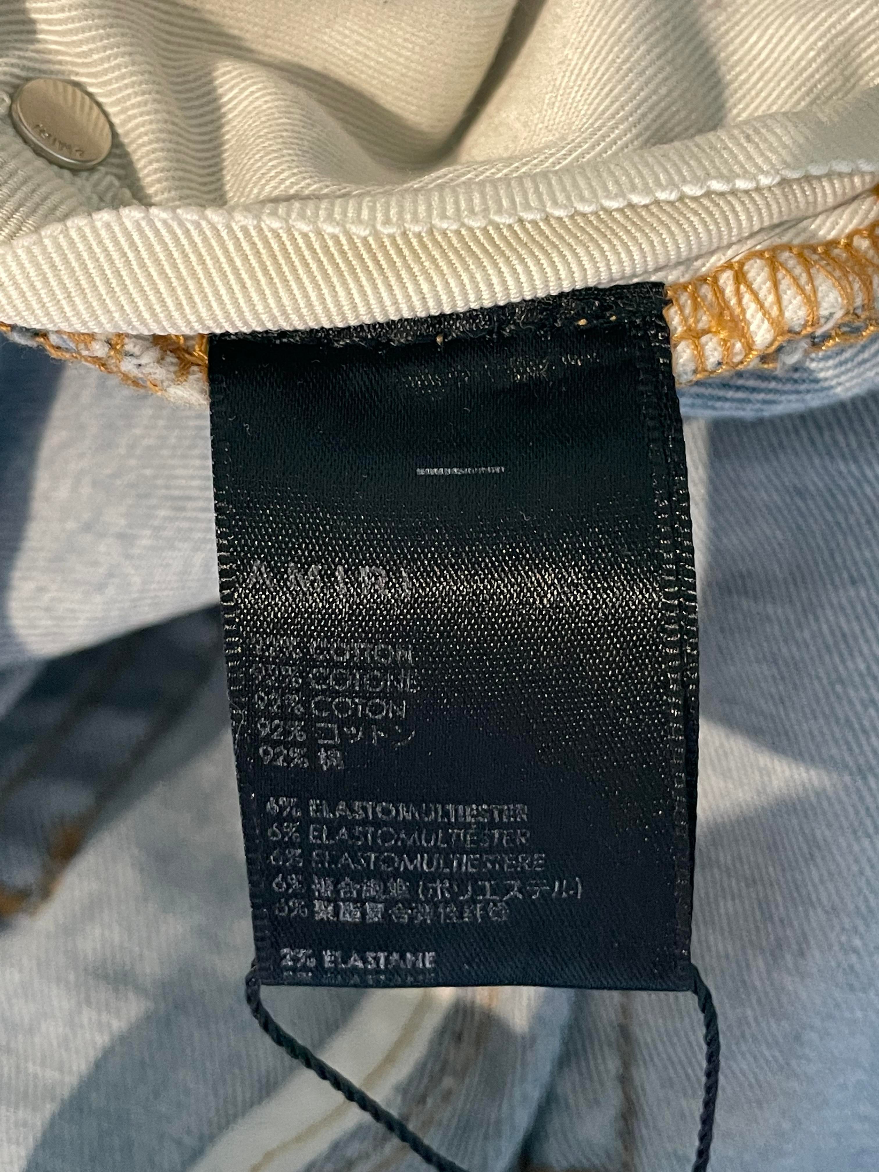 Amiri Paint Drip Light Wash Jeans