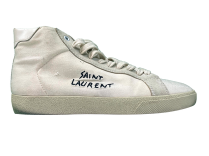 YSL Tan Hi White Sneakers