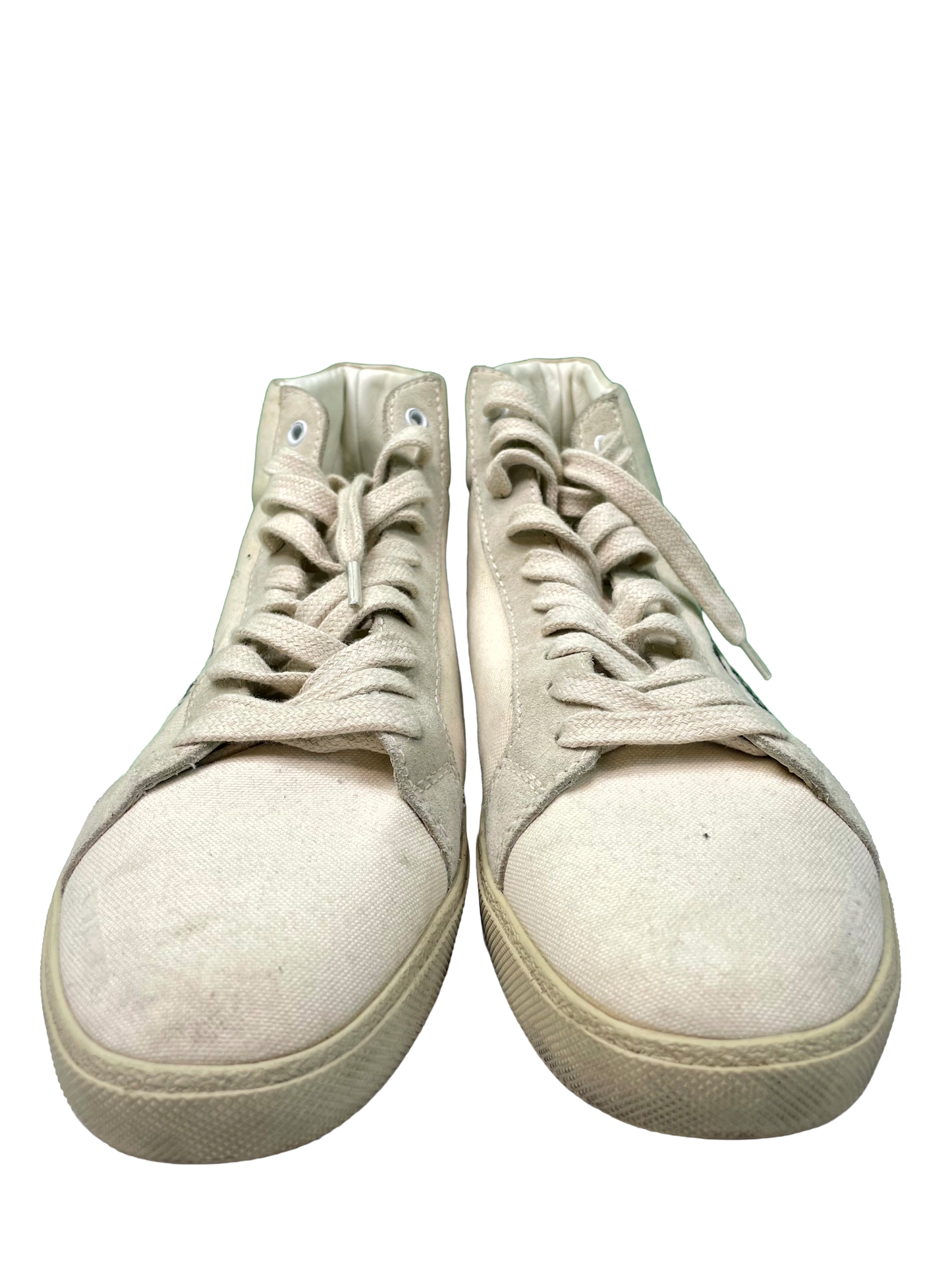 YSL Tan Hi White Sneakers