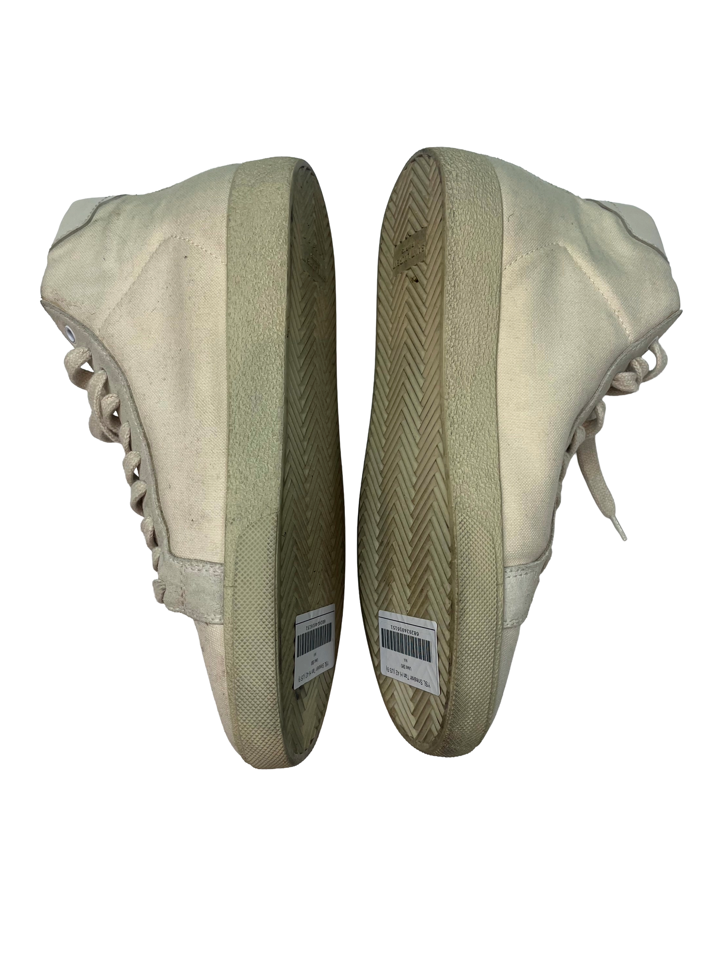 YSL Tan Hi White Sneakers