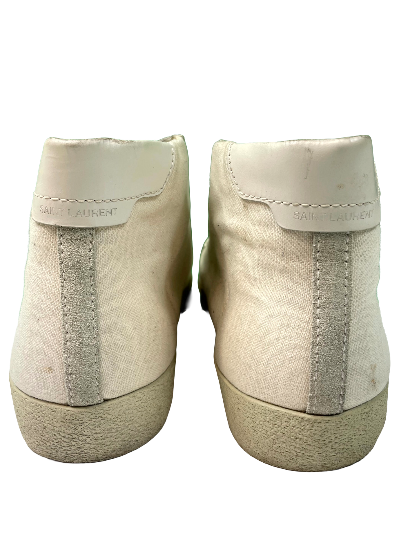 YSL Tan Hi White Sneakers