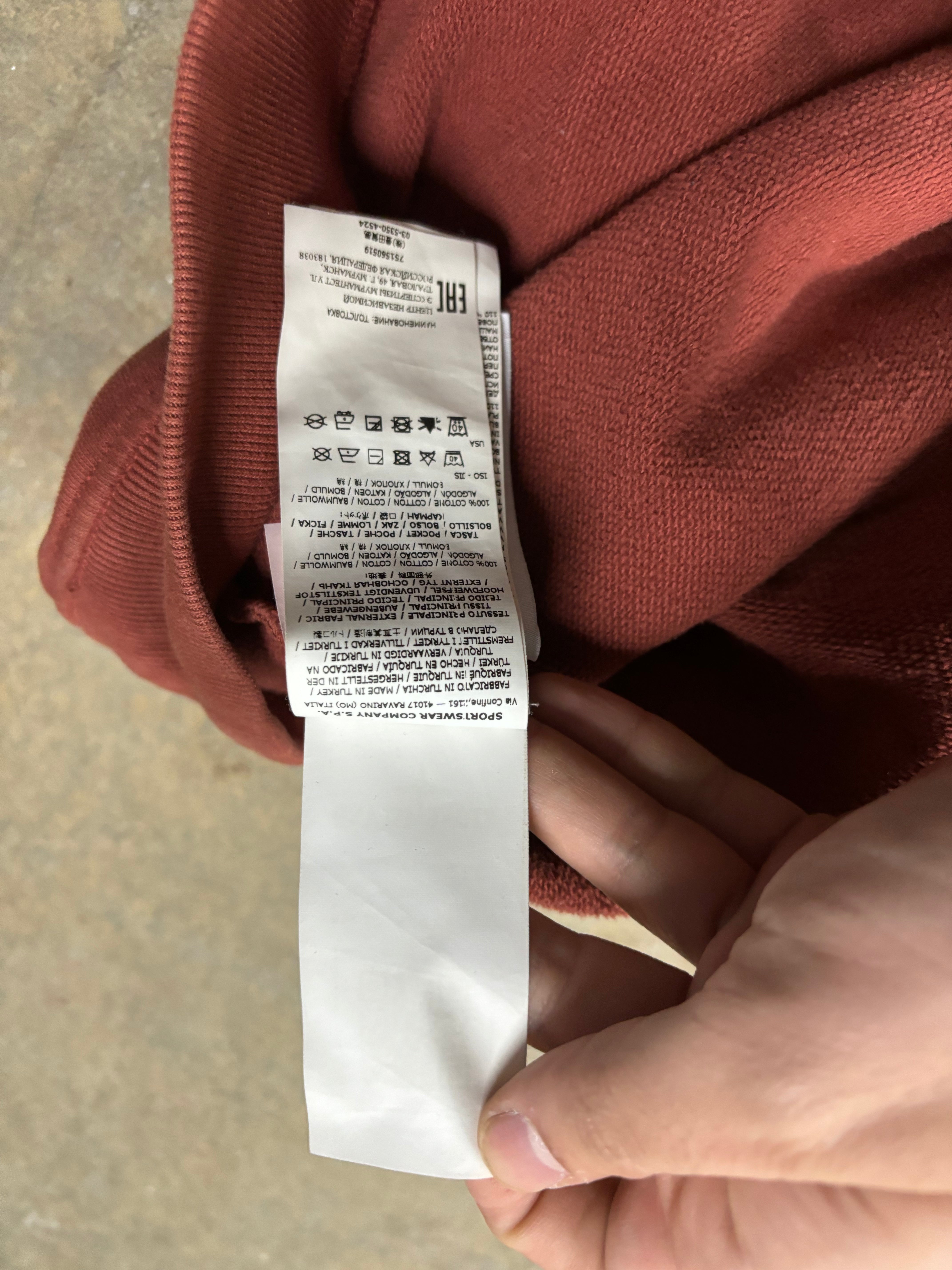 Stone Island Maroon Crewneck Used Medium